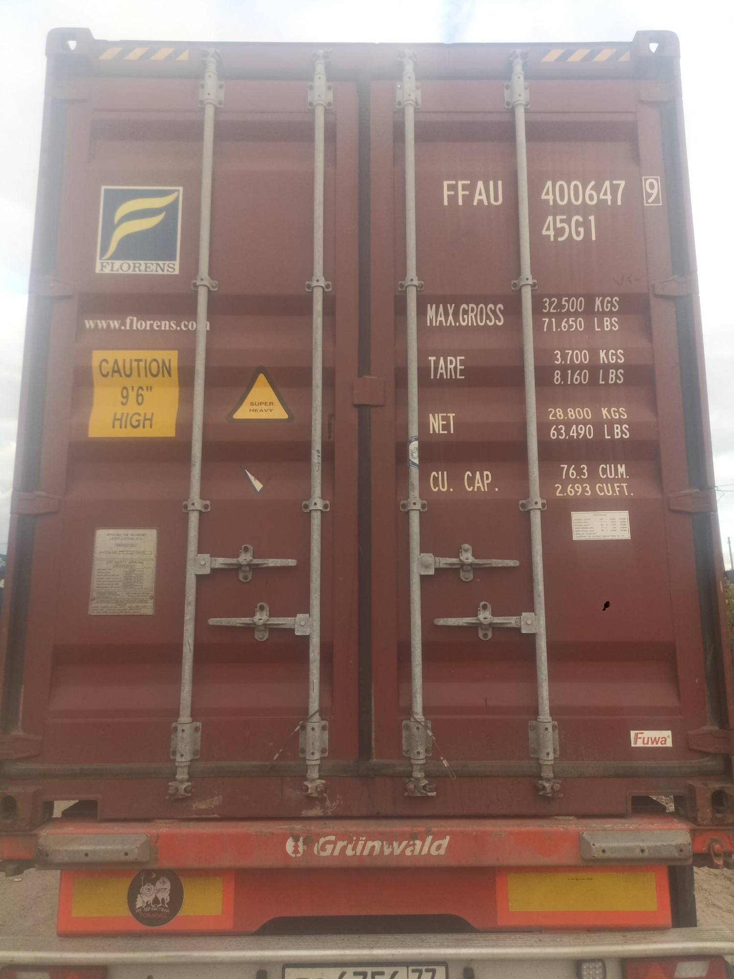 Морской контейнер FFAU4006479