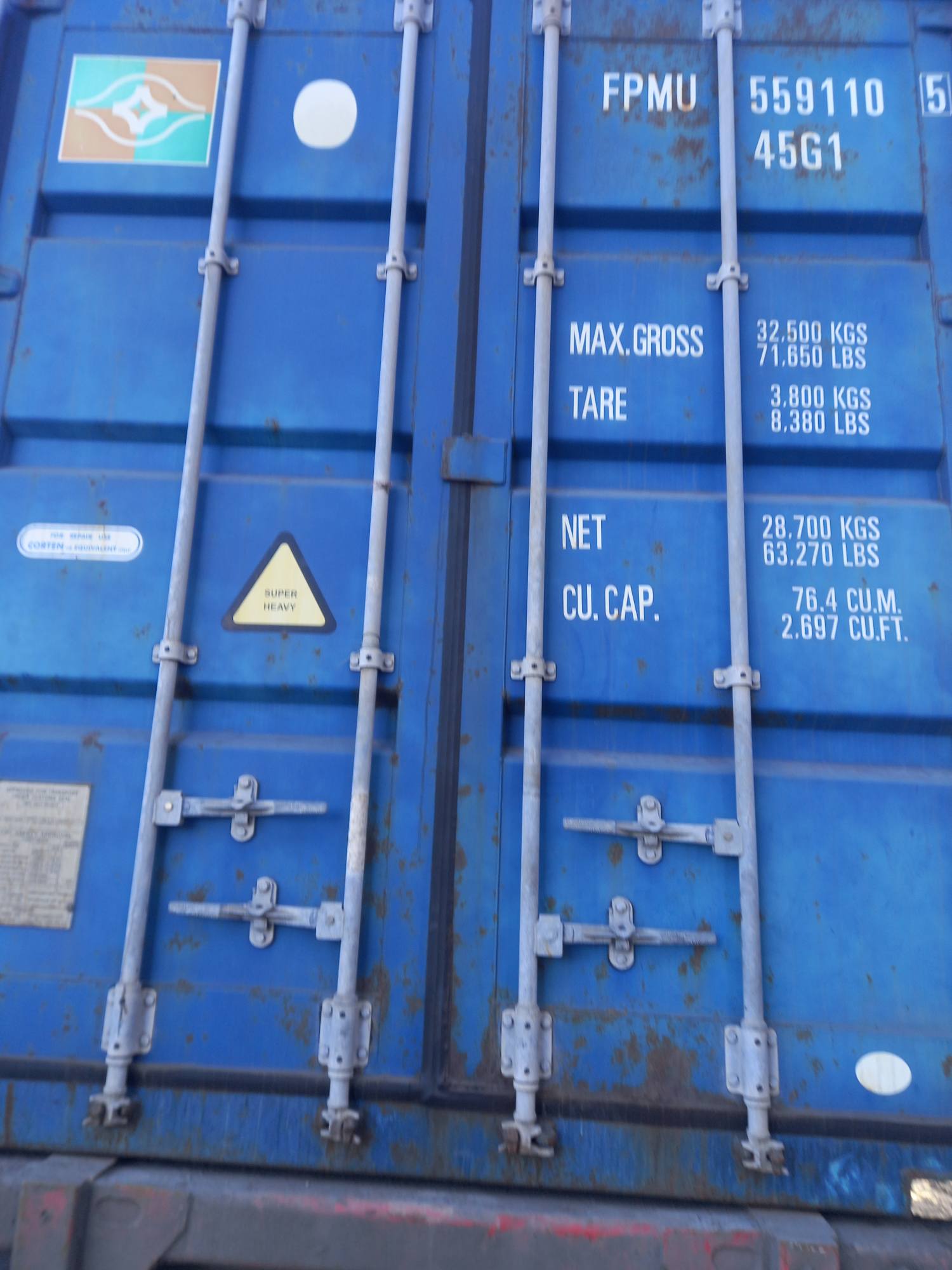 Морской контейнер FPMU5591105