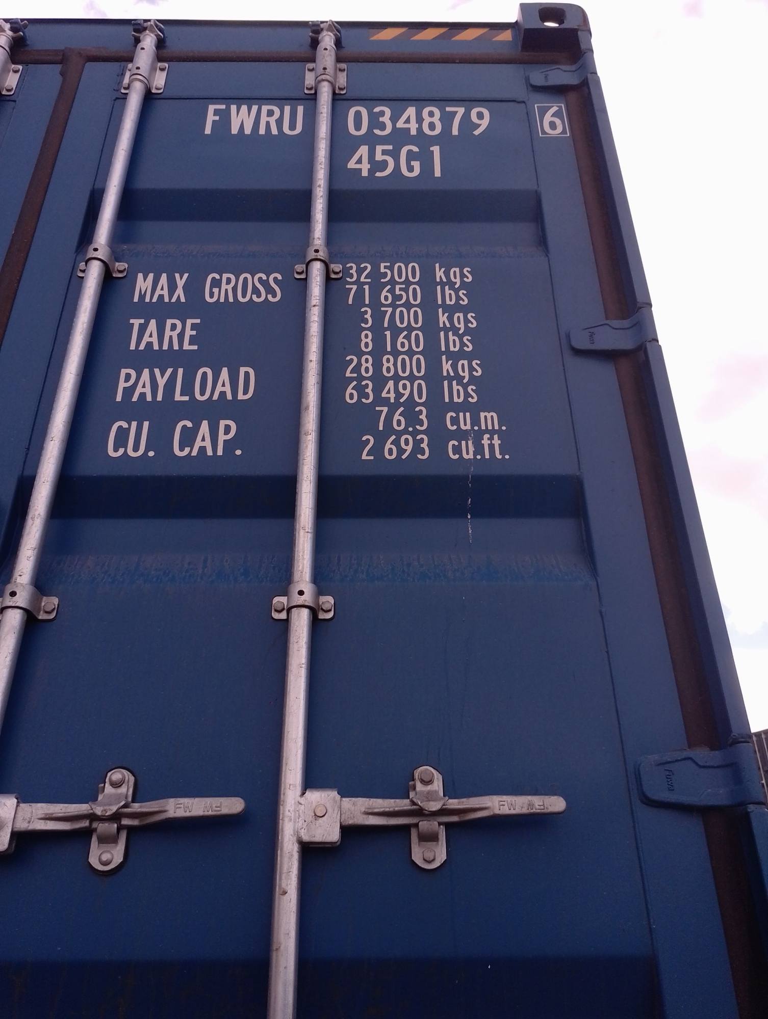 Морской контейнер FWRU0348796