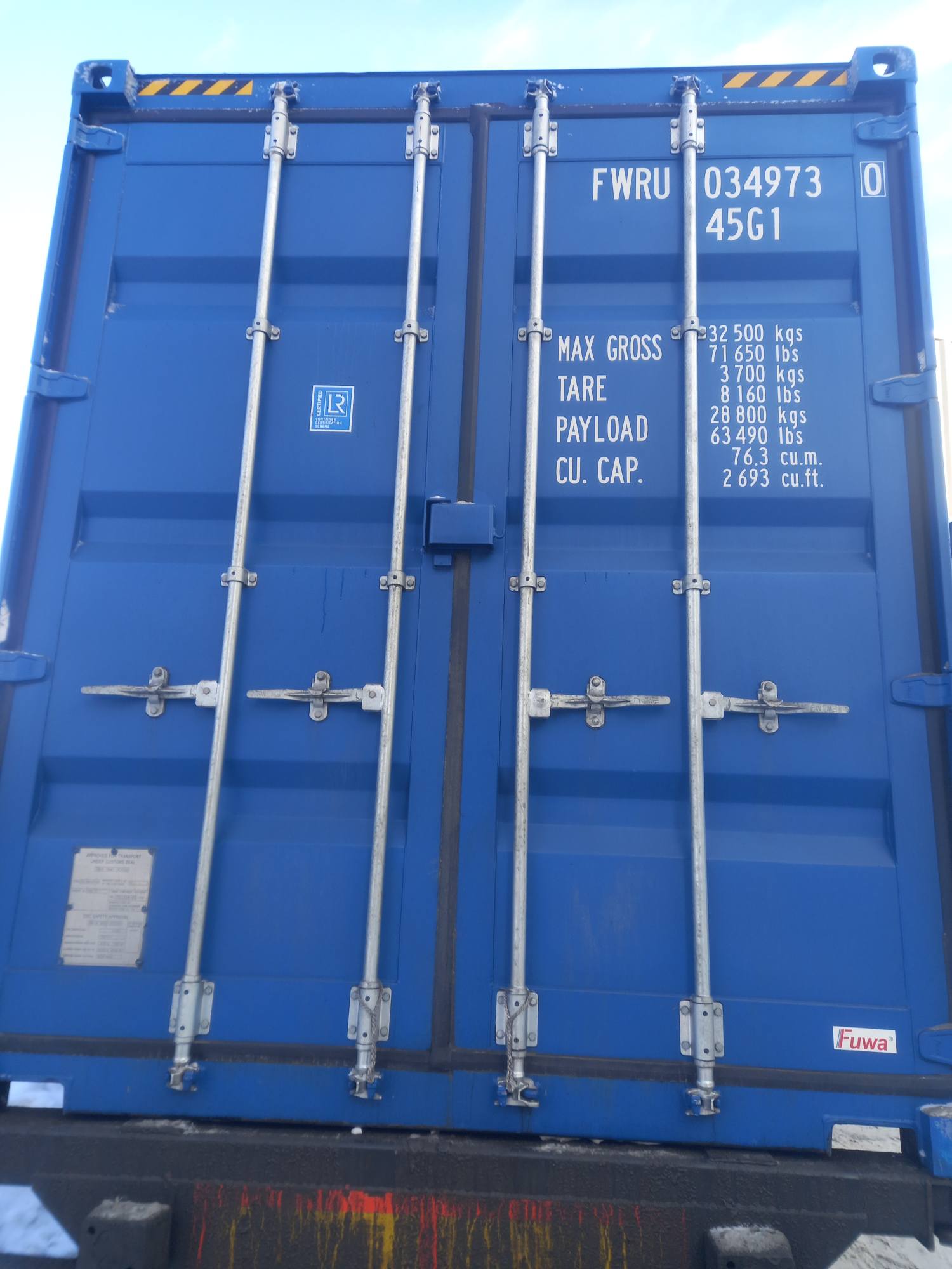 Морской контейнер FWRU0349730