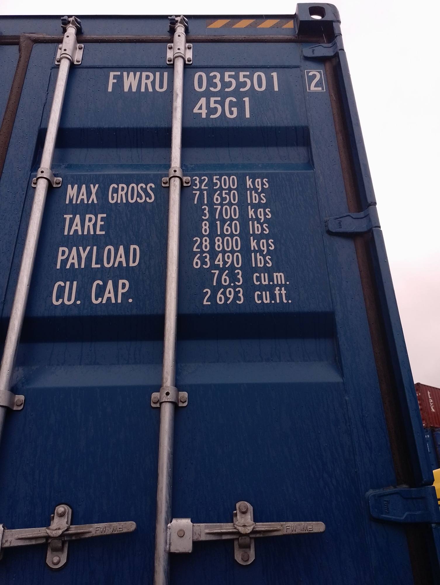 Морской контейнер FWRU0355012