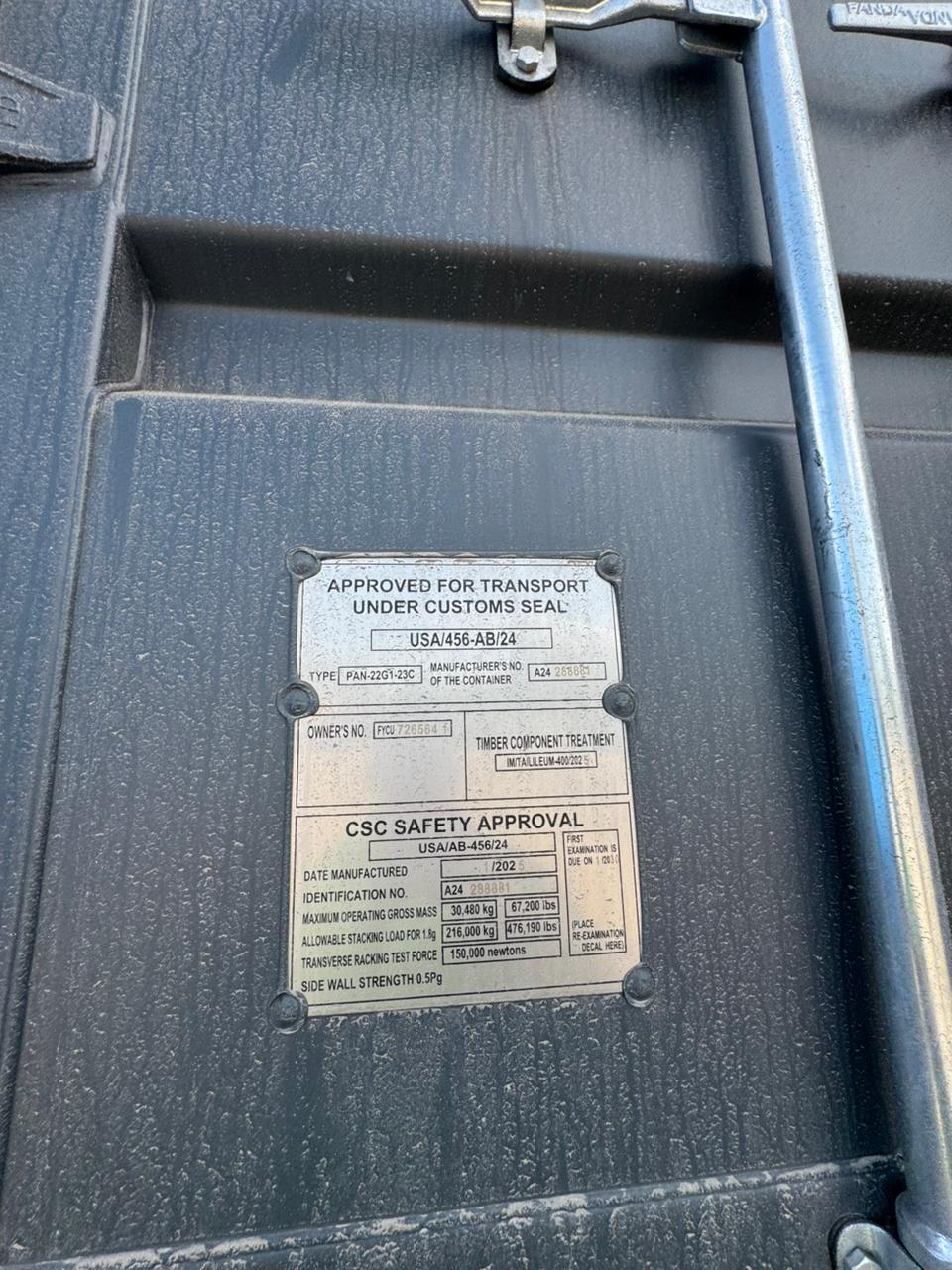 Морской контейнер FYCU7265641