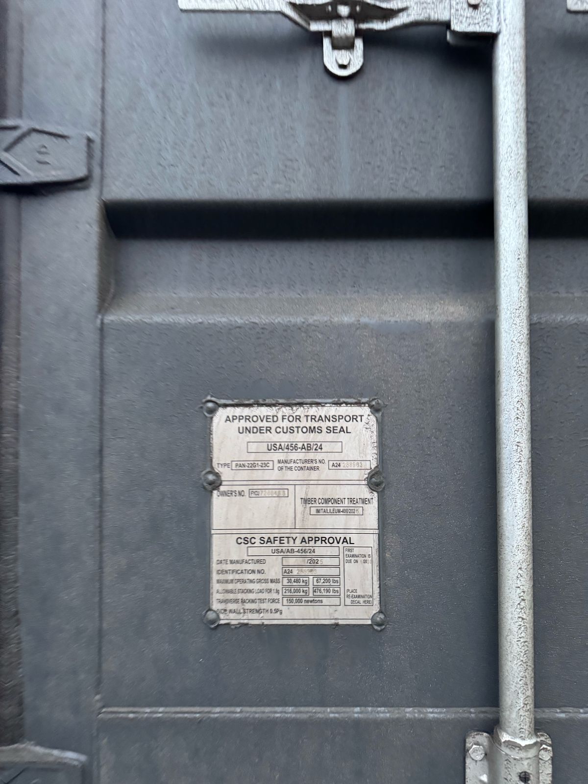 Морской контейнер FYCU7266463