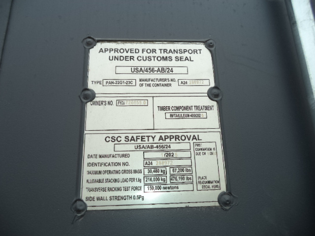 Морской контейнер FYCU7266550