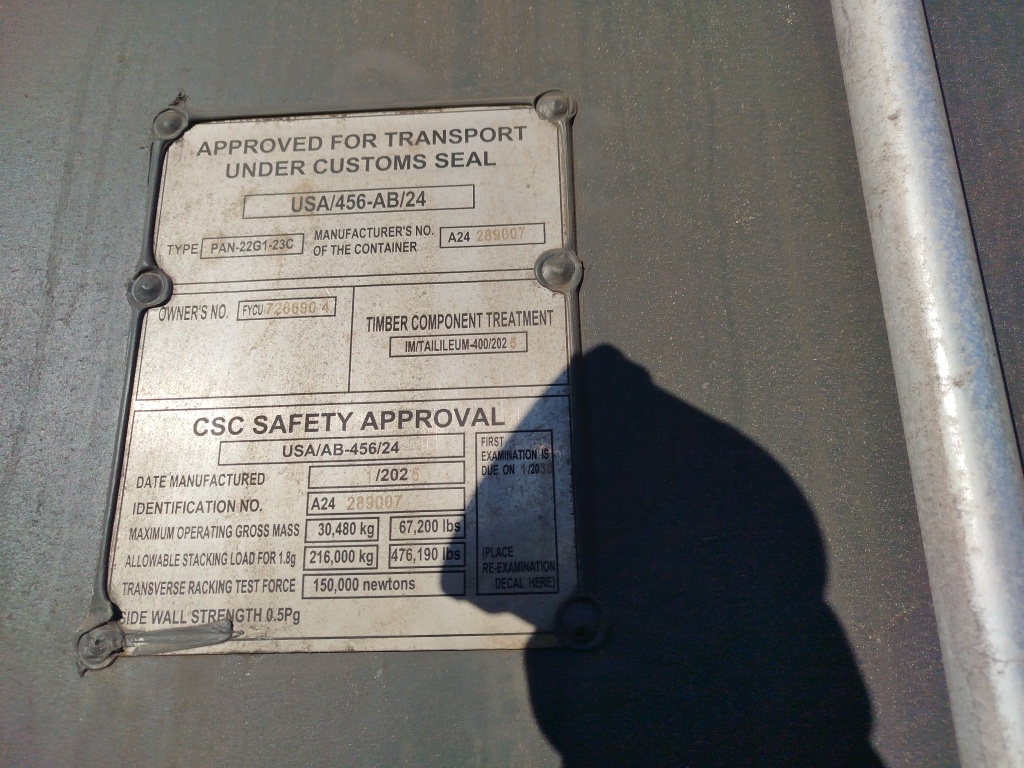 Морской контейнер FYCU7266904