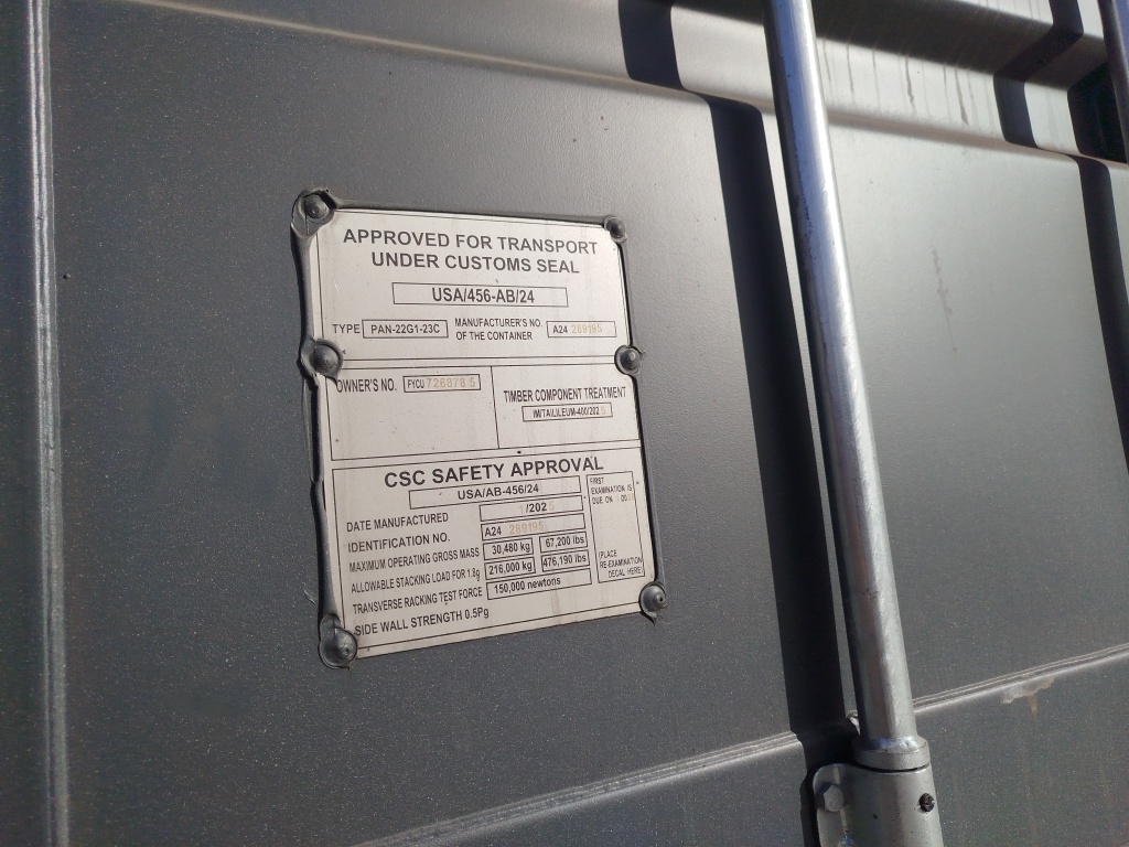 Морской контейнер FYCU7268785