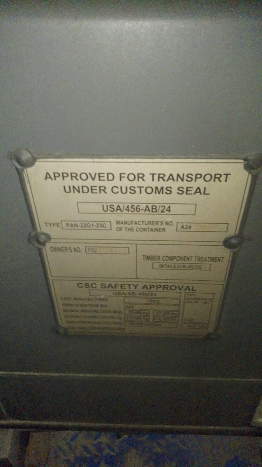 Морской контейнер FYCU7268804