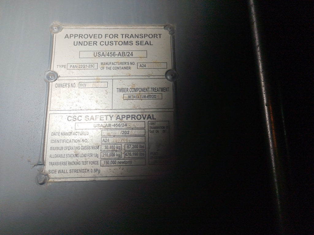 Морской контейнер FYCU7268893