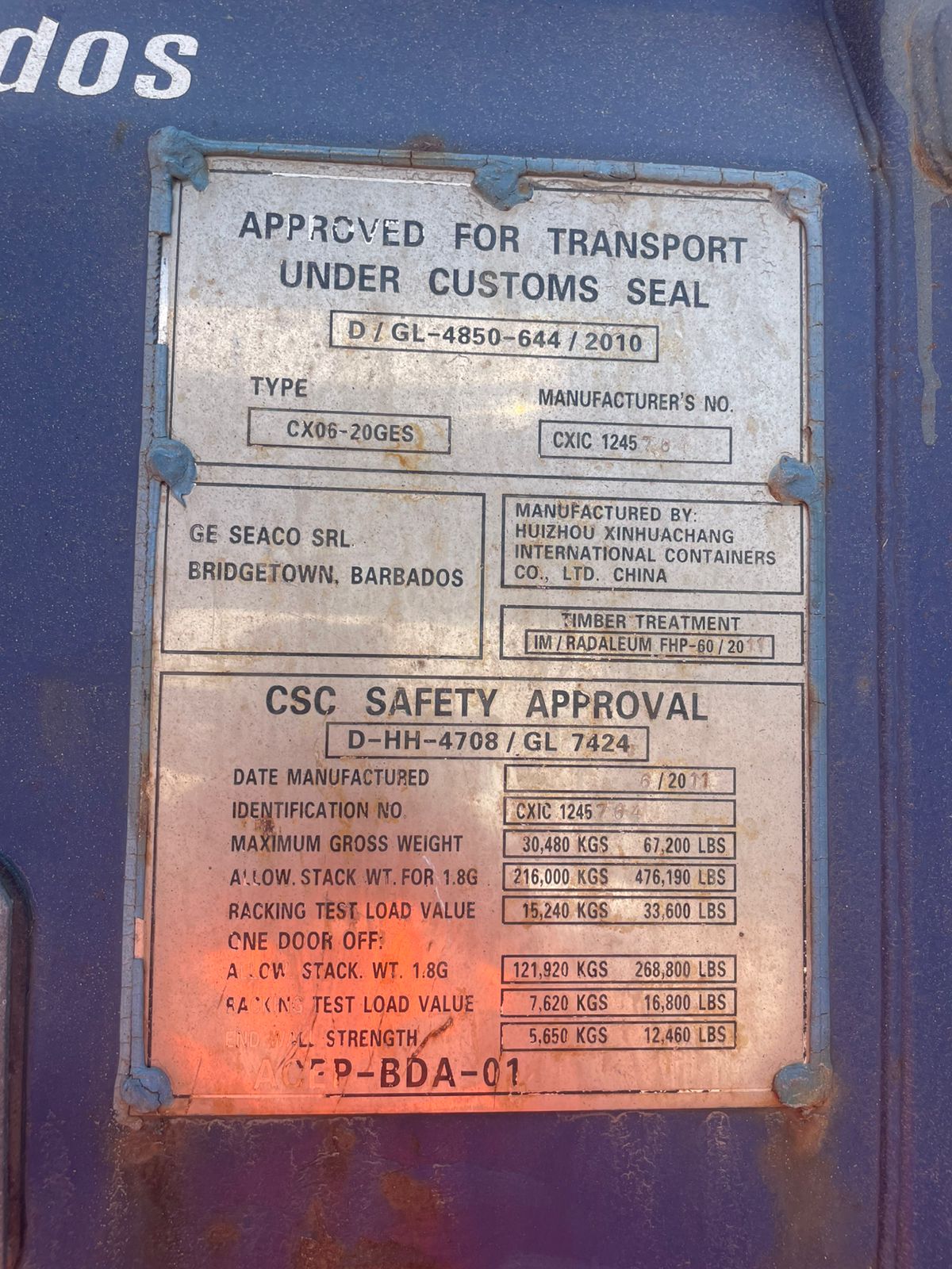 Морской контейнер GESU1461948