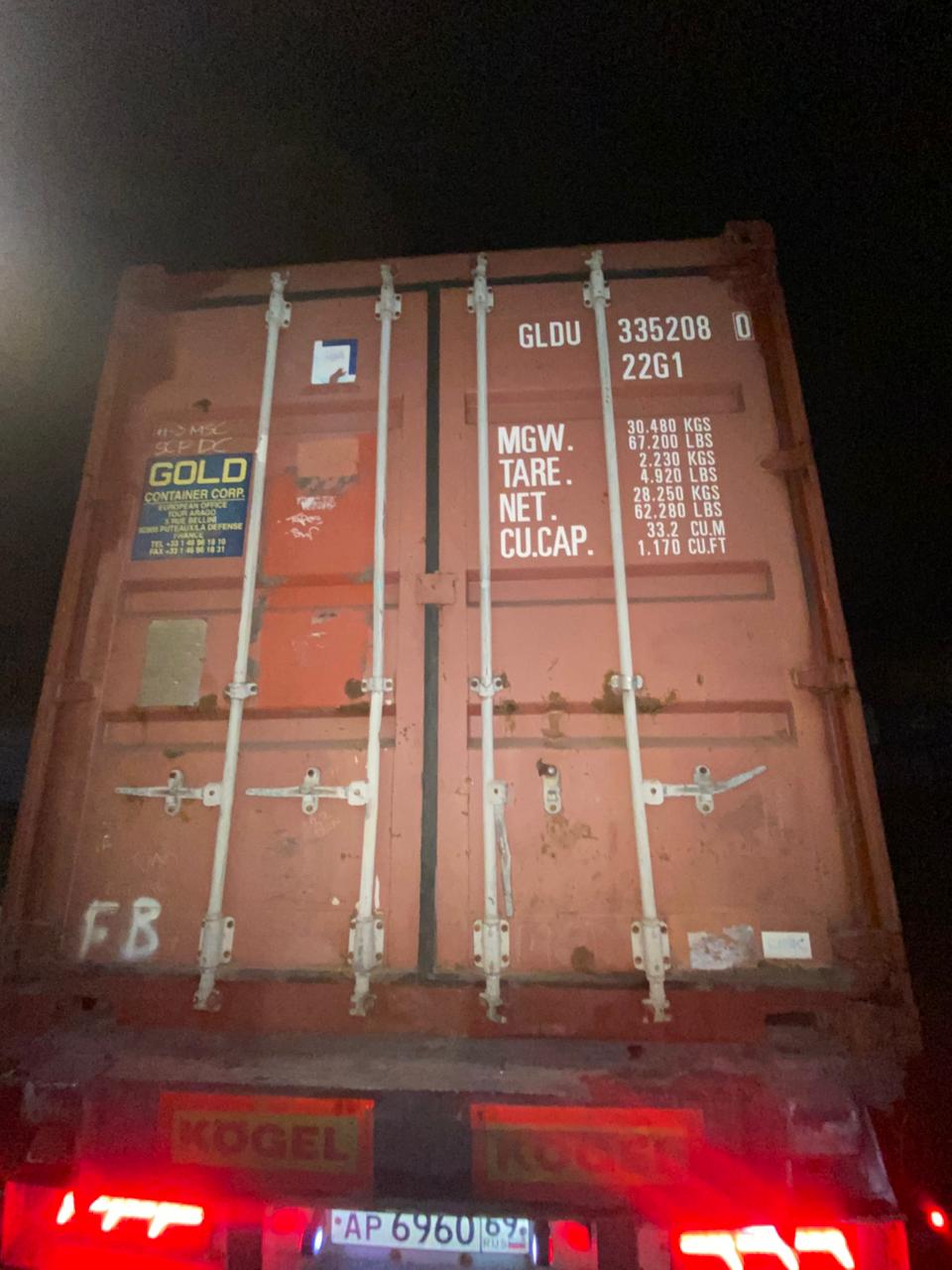Морской контейнер GLDU3352080