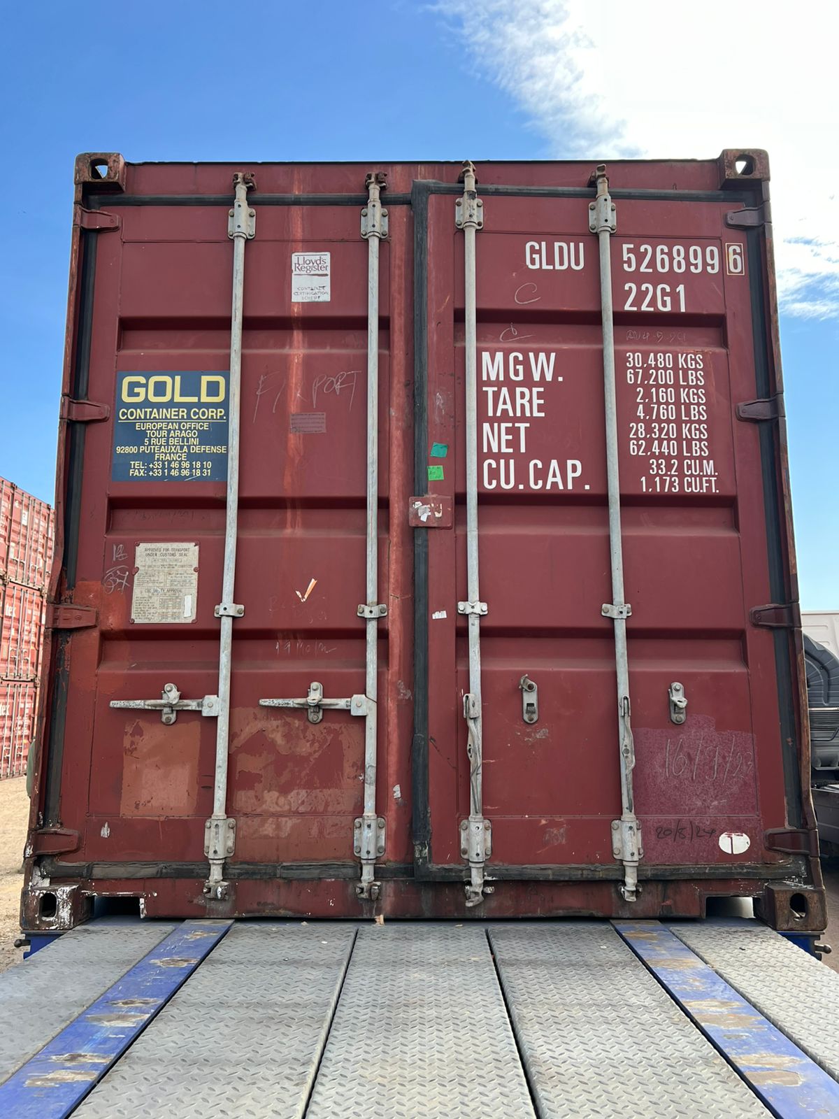Морской контейнер GLDU5268996