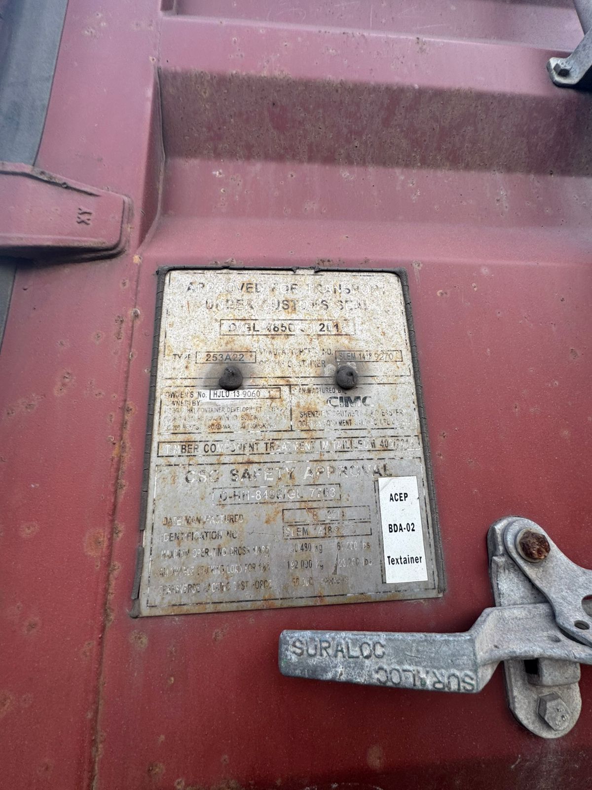 Морской контейнер HJLU1390601