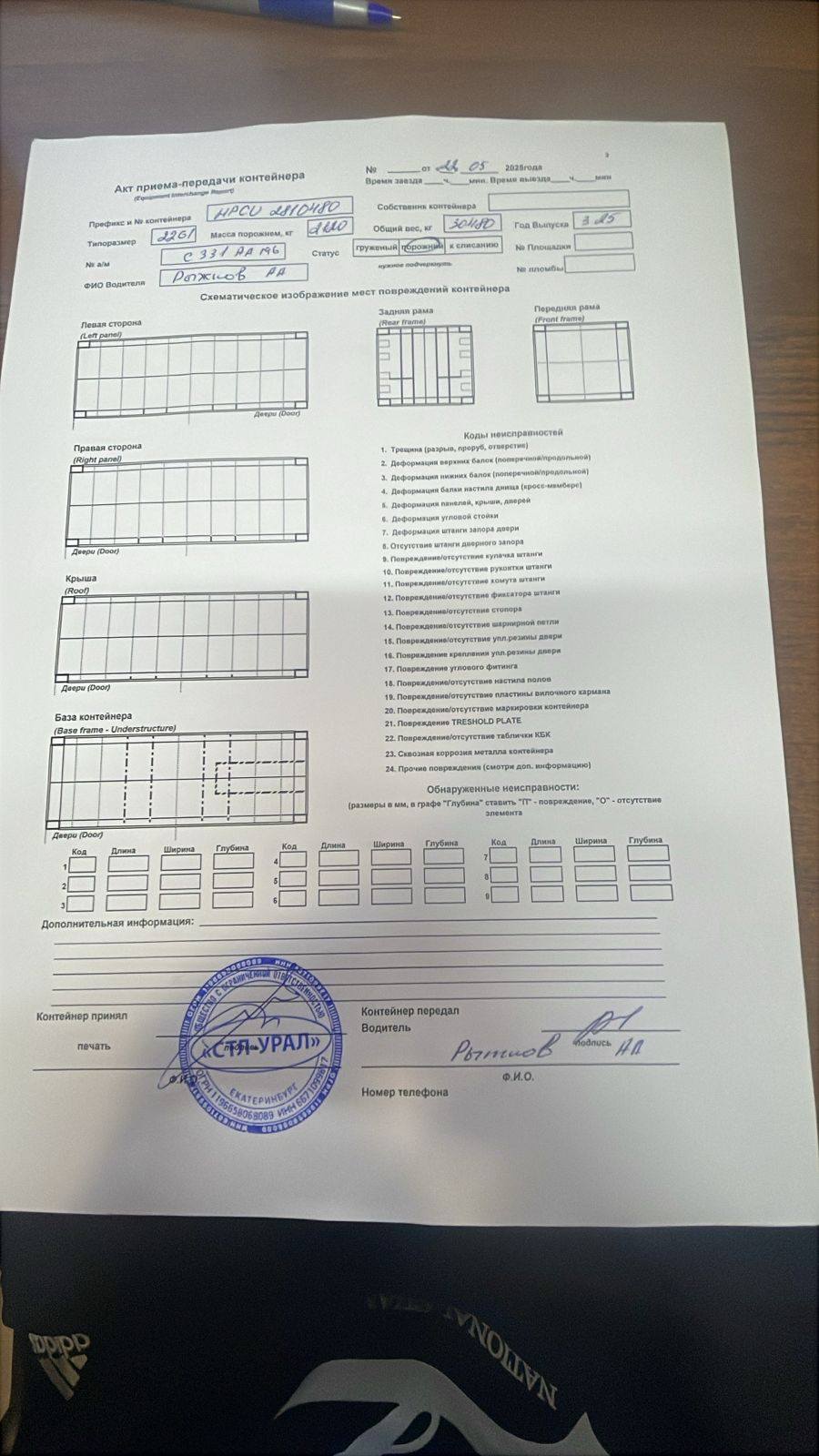 Морской контейнер HPCU2810480