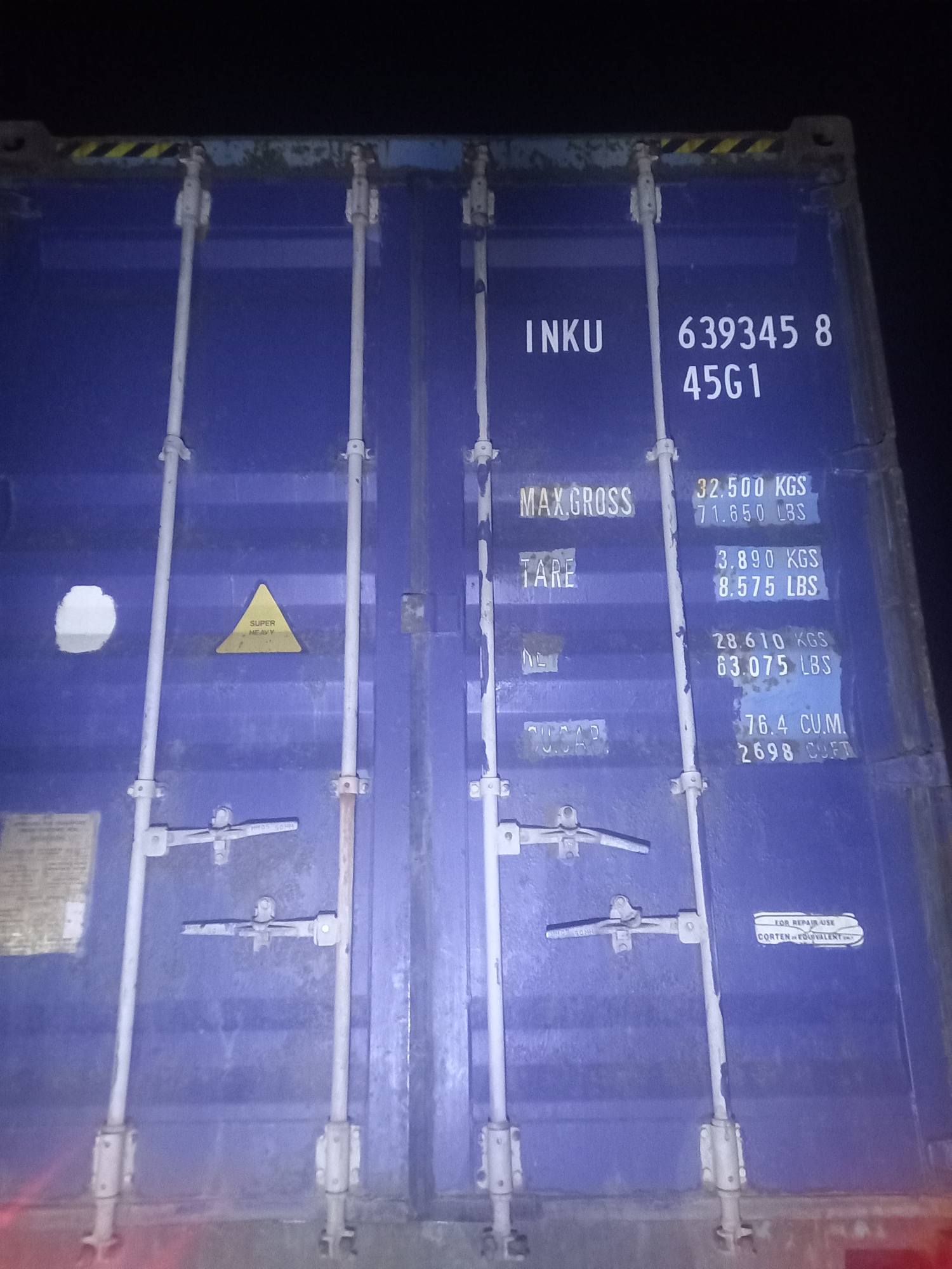 Морской контейнер INKU6393458