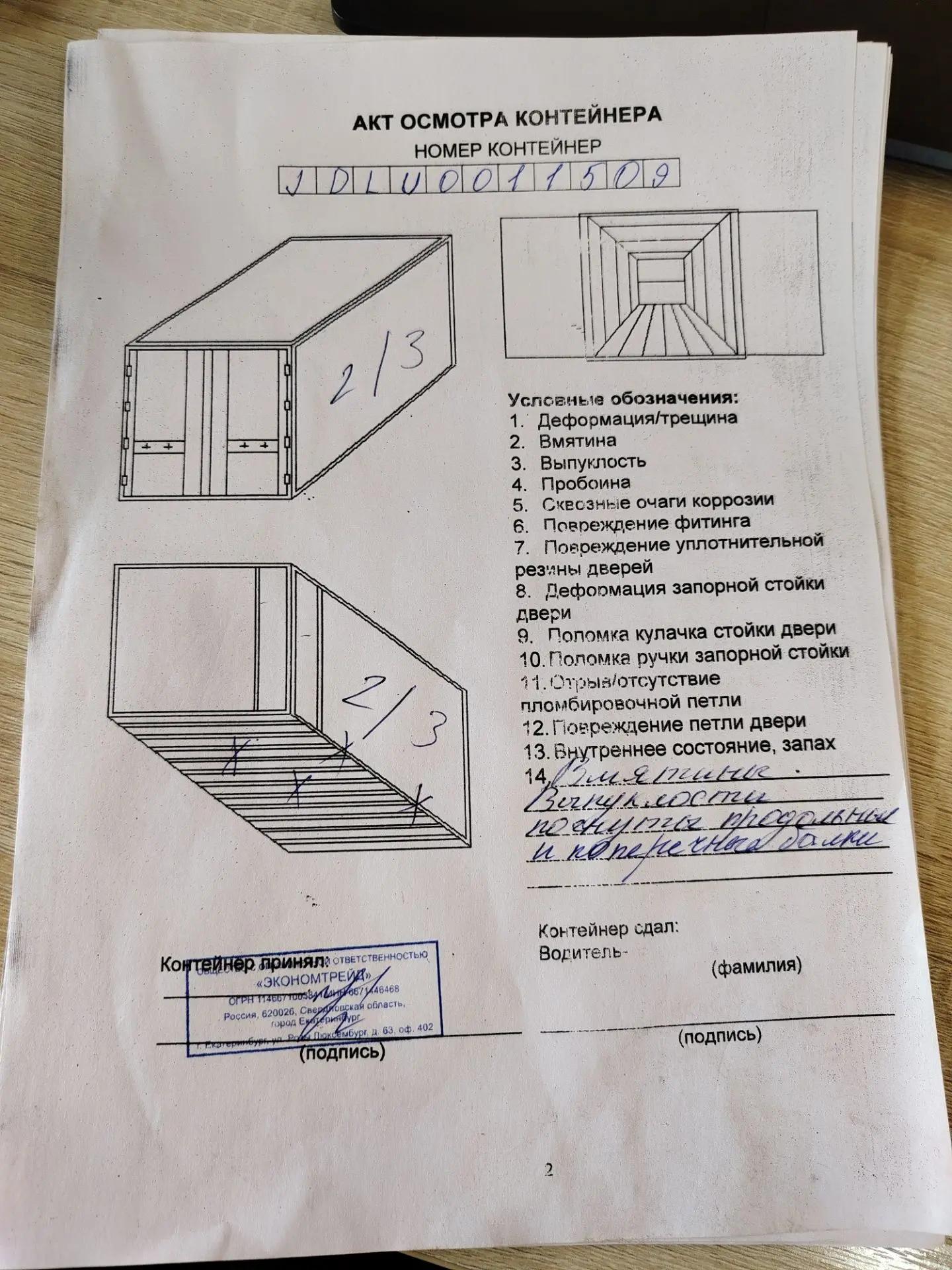 Морской контейнер JDLU0011509