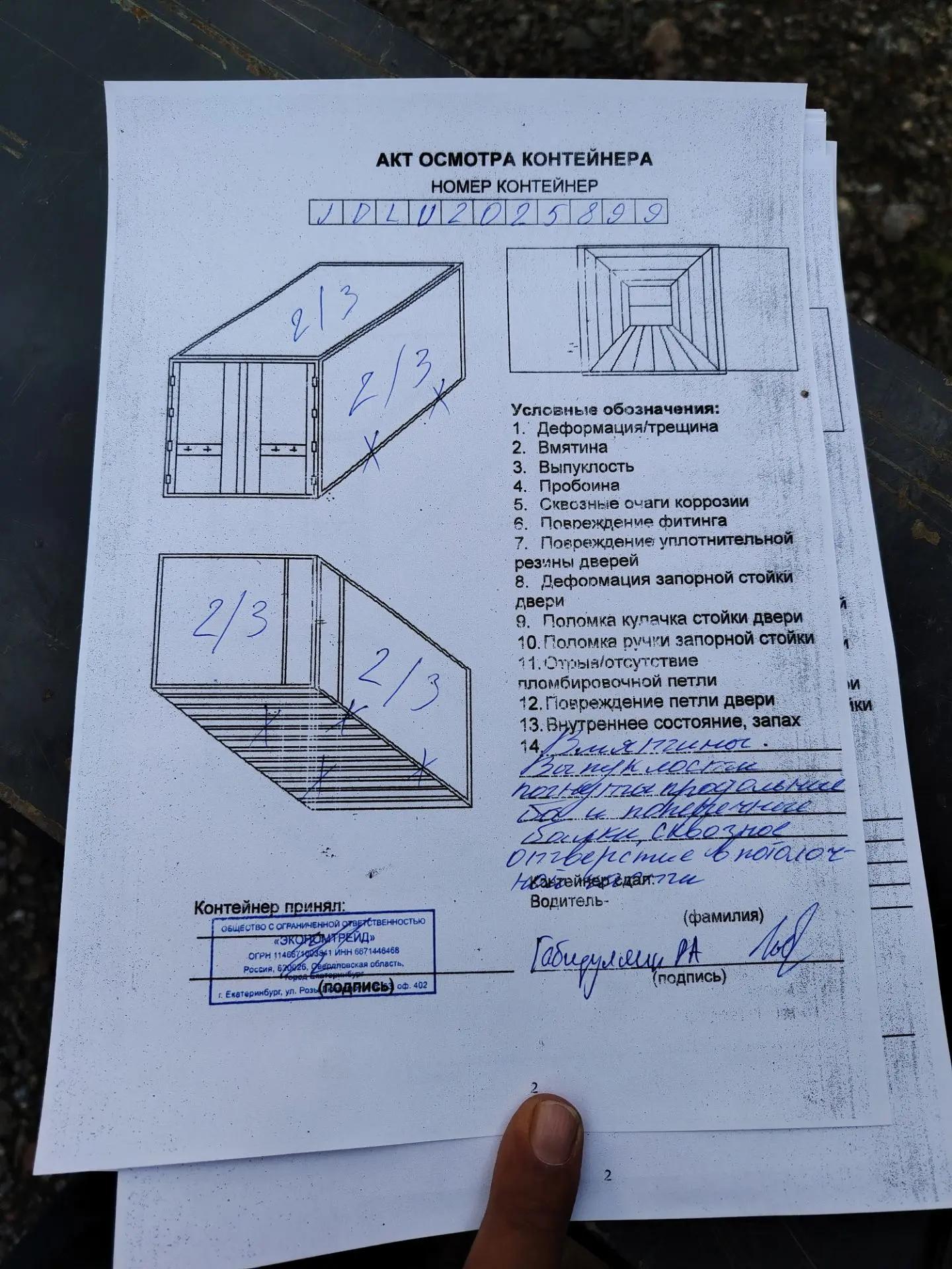 Морской контейнер JDLU2025899