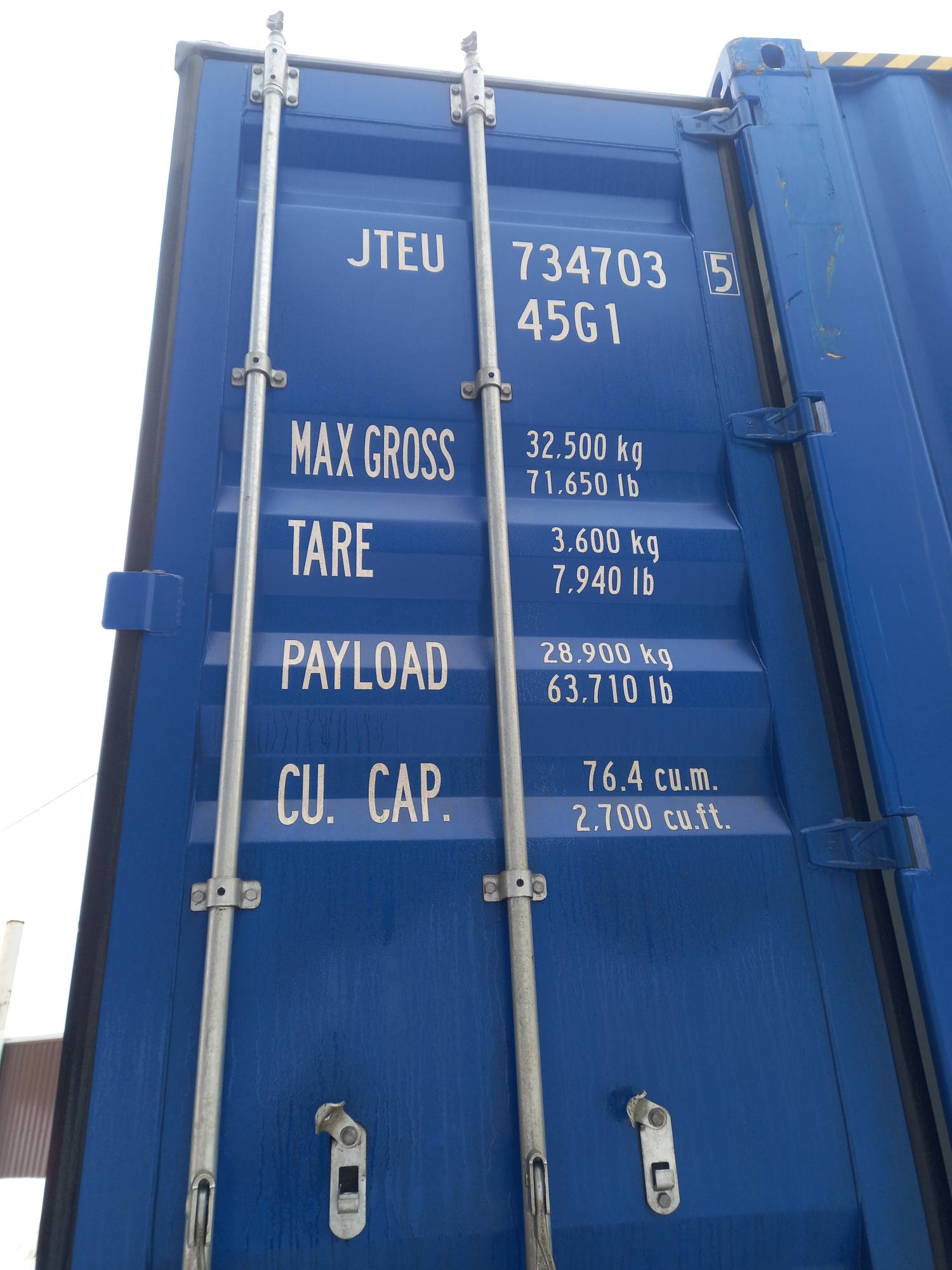 Морской контейнер JTEU7347035