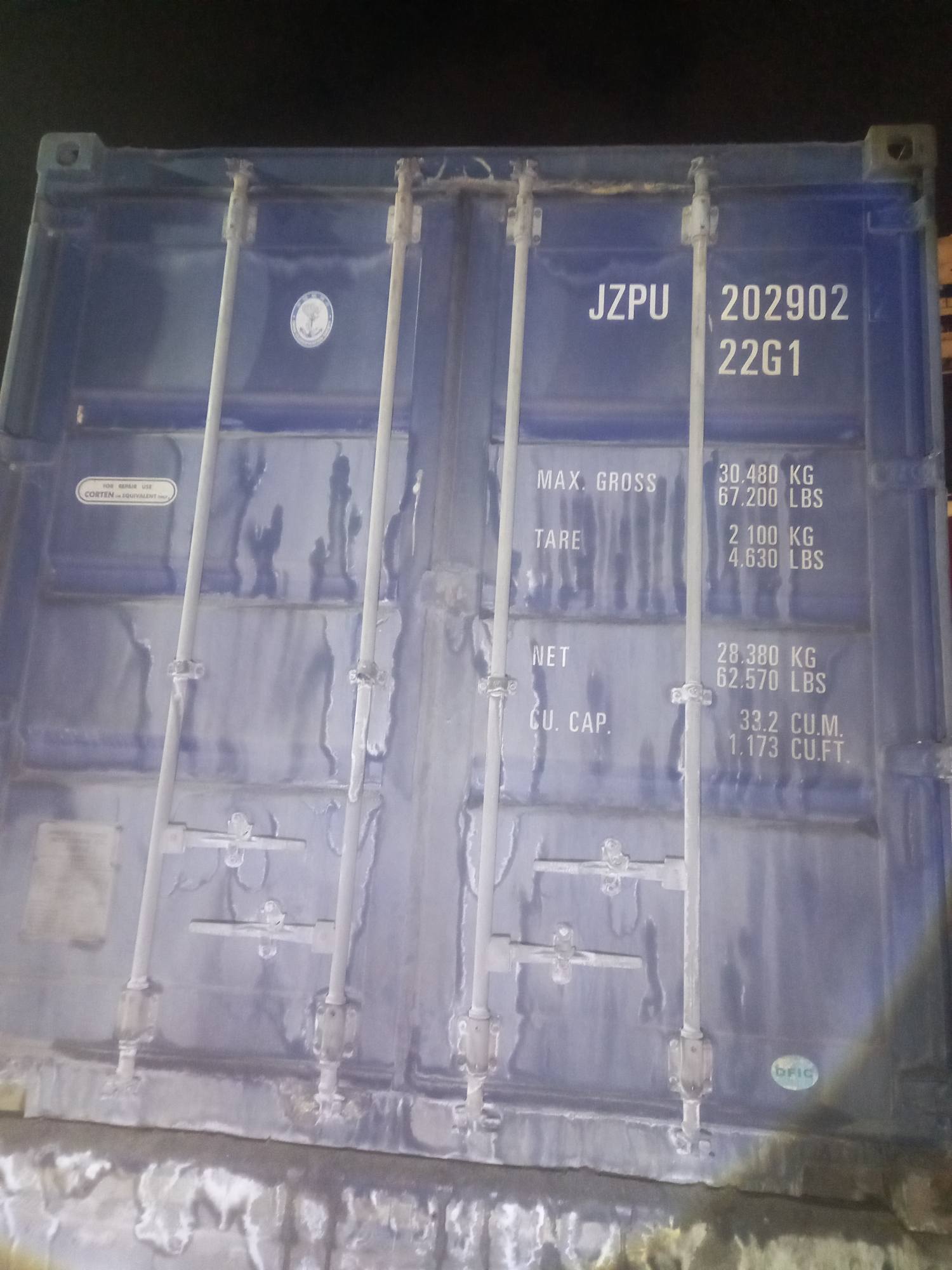 Морской контейнер JZPU2029022