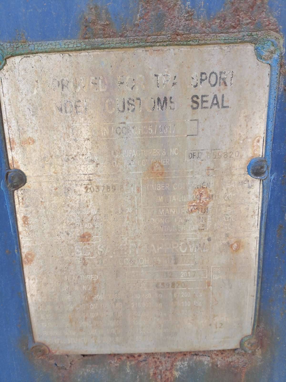 Морской контейнер JZPU2037898