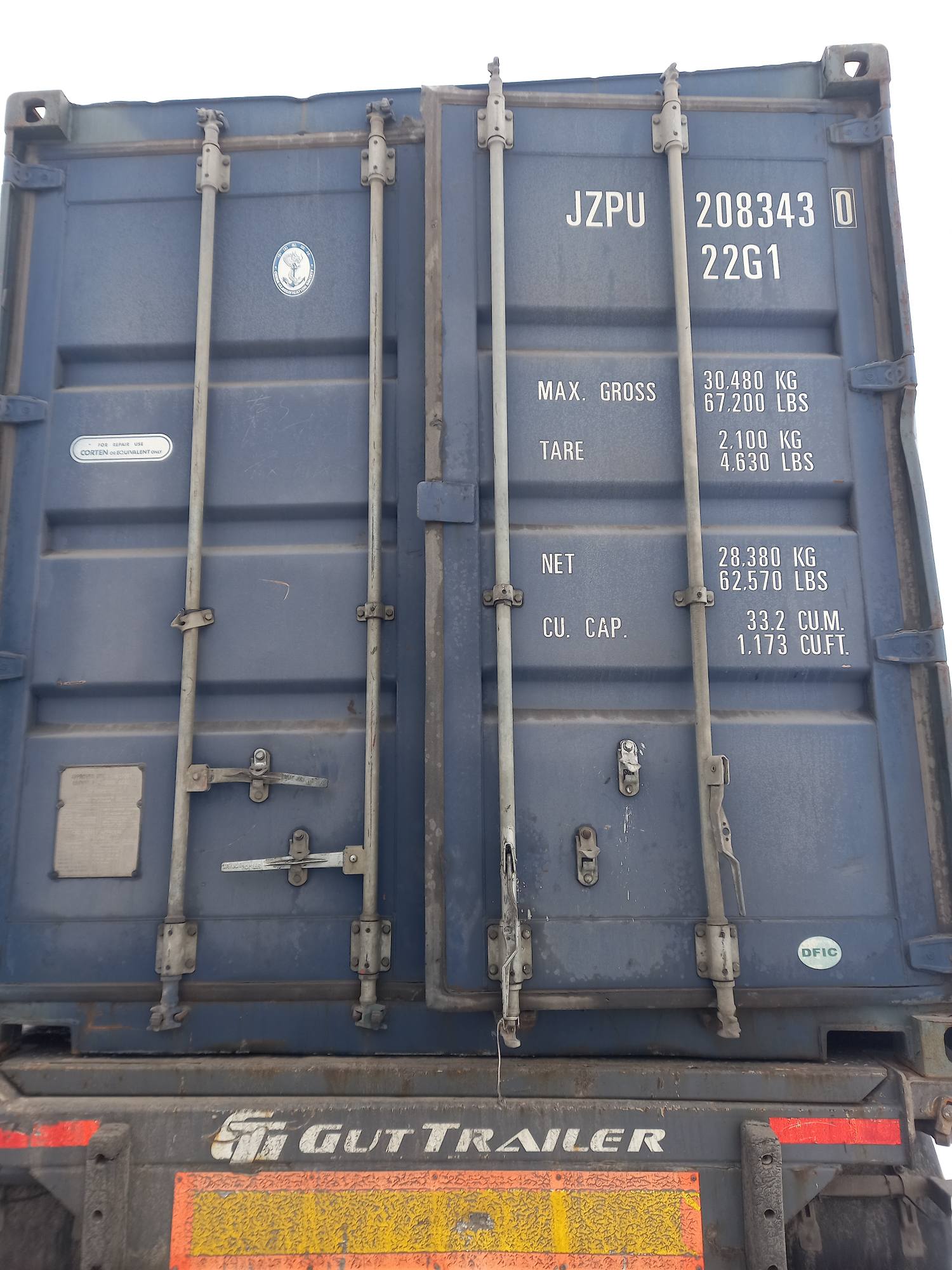 Морской контейнер JZPU2083430