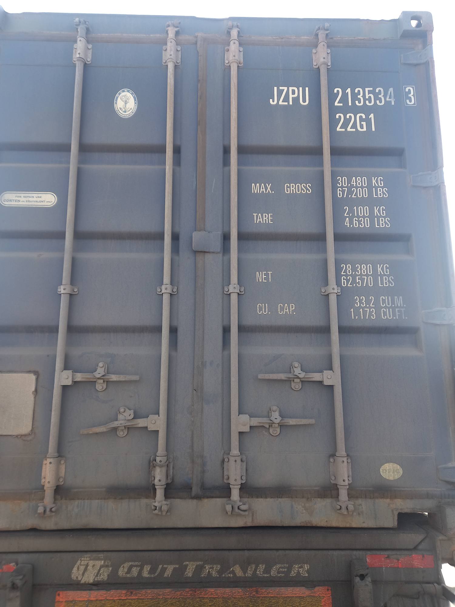 Морской контейнер JZPU2135343