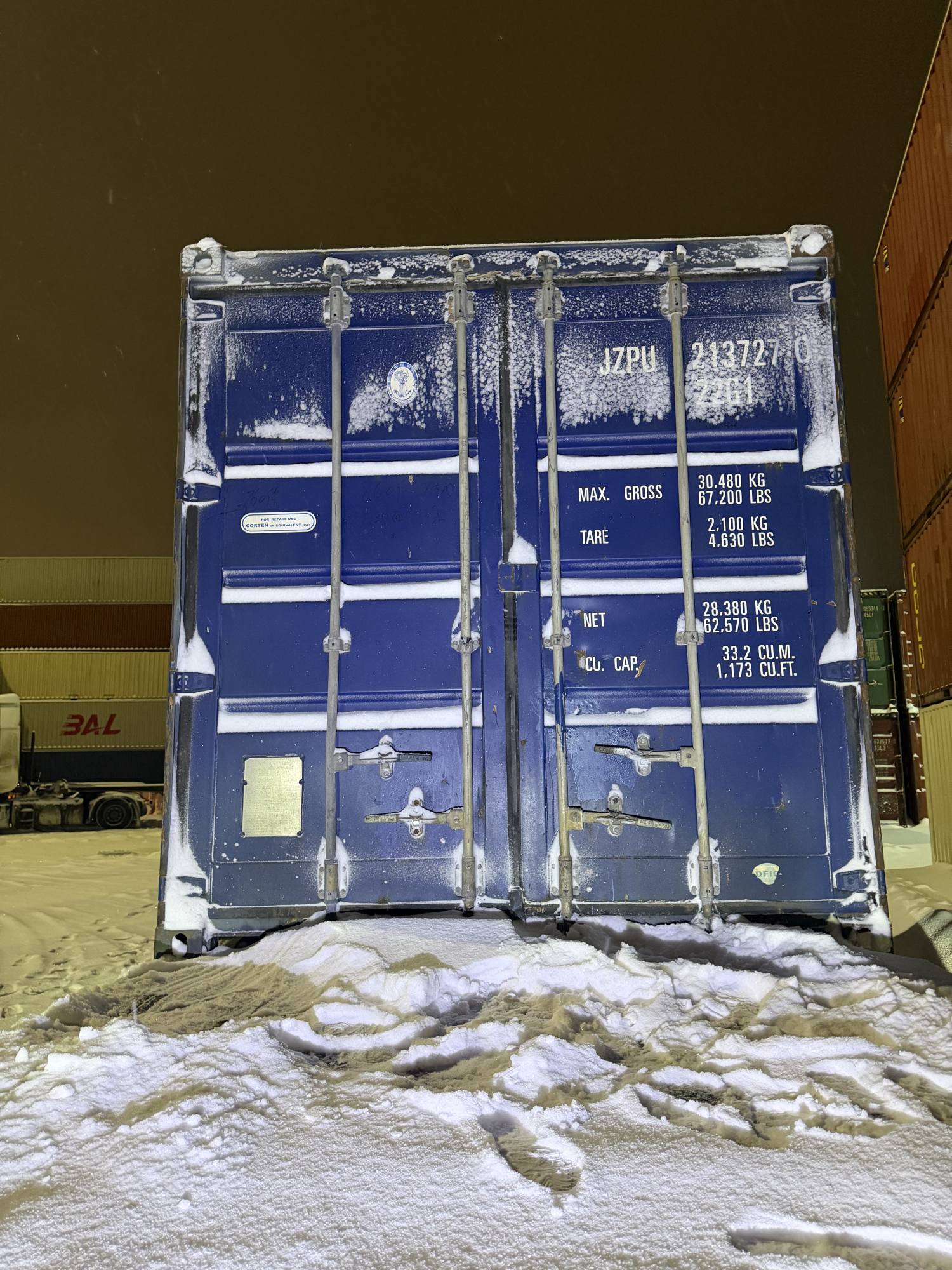 Морской контейнер JZPU2137270