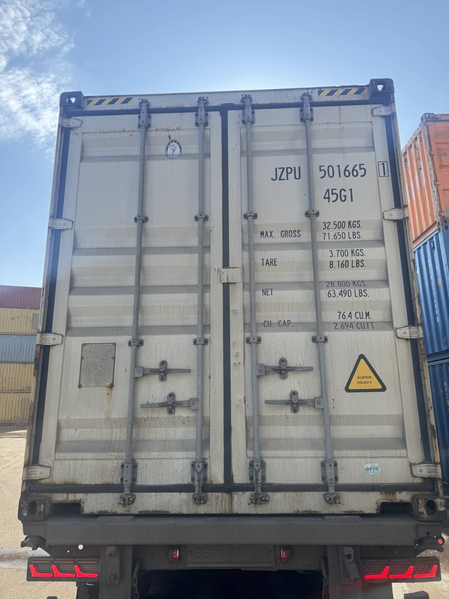 Морской контейнер JZPU5016651