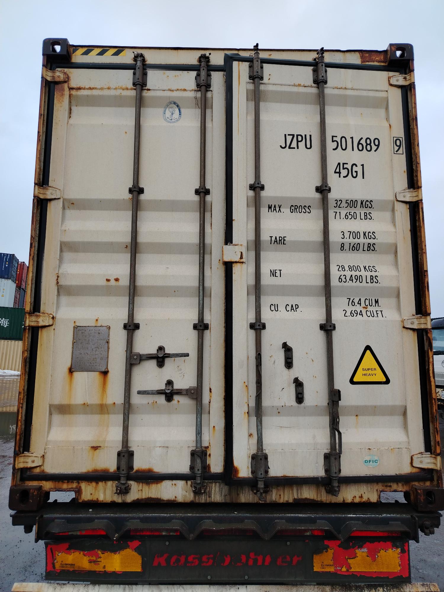 Морской контейнер JZPU5016899