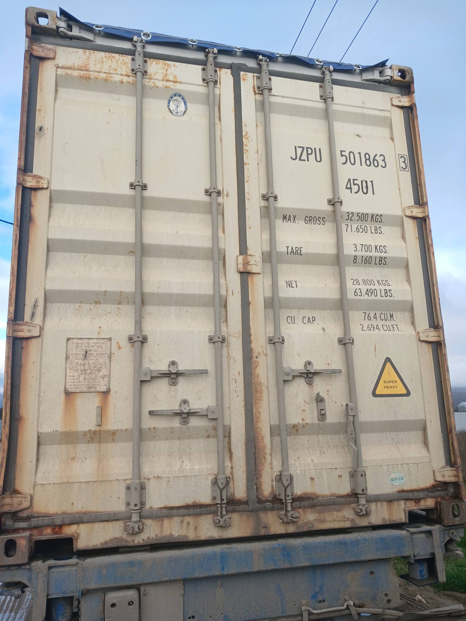 Морской контейнер JZPU5018633