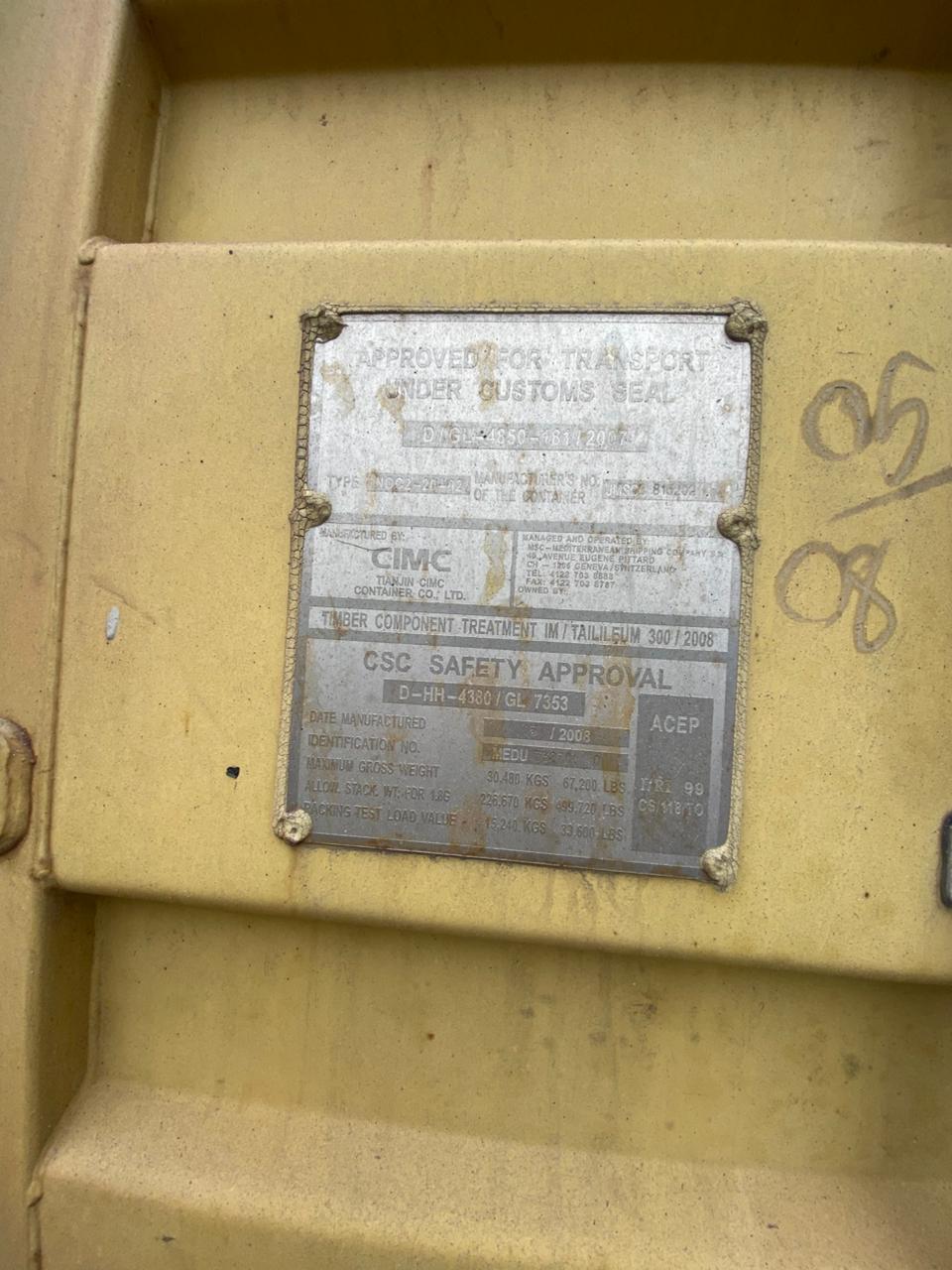 Морской контейнер MEDU3387010