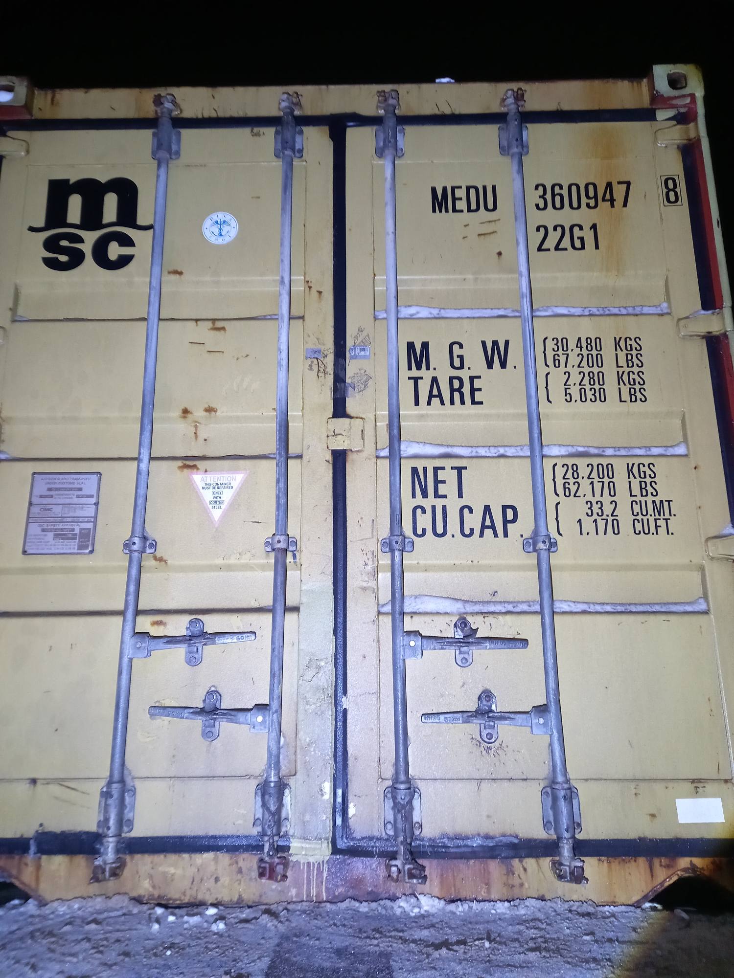 Морской контейнер MEDU3609478