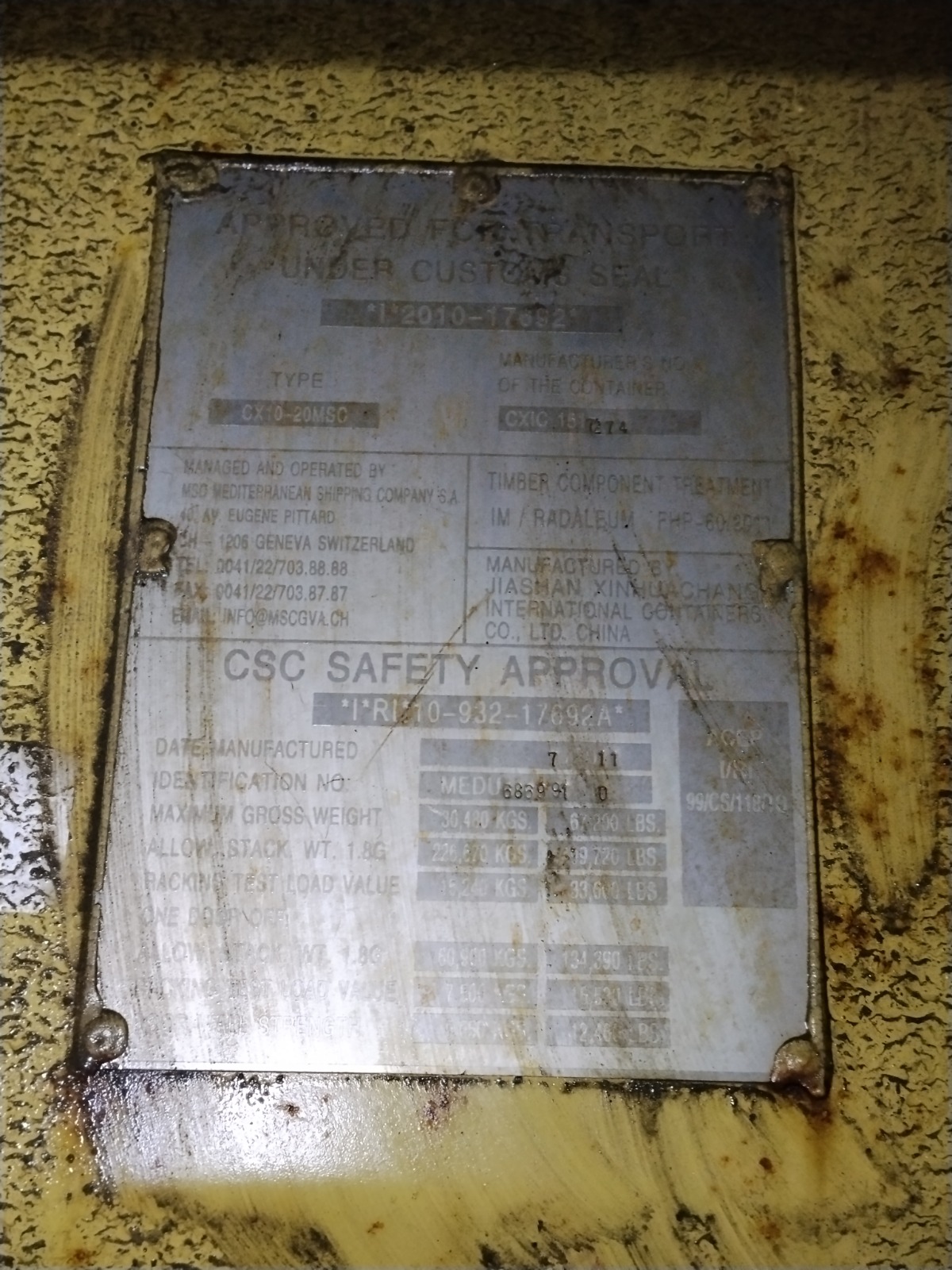 Морской контейнер MEDU6869910