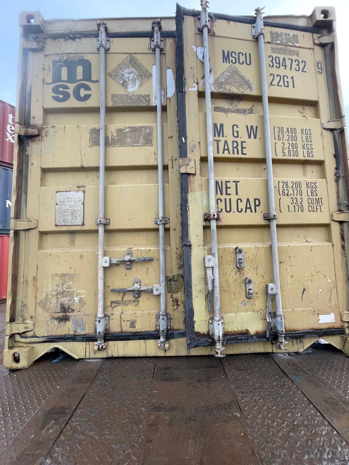 Морской контейнер MSCU3947329