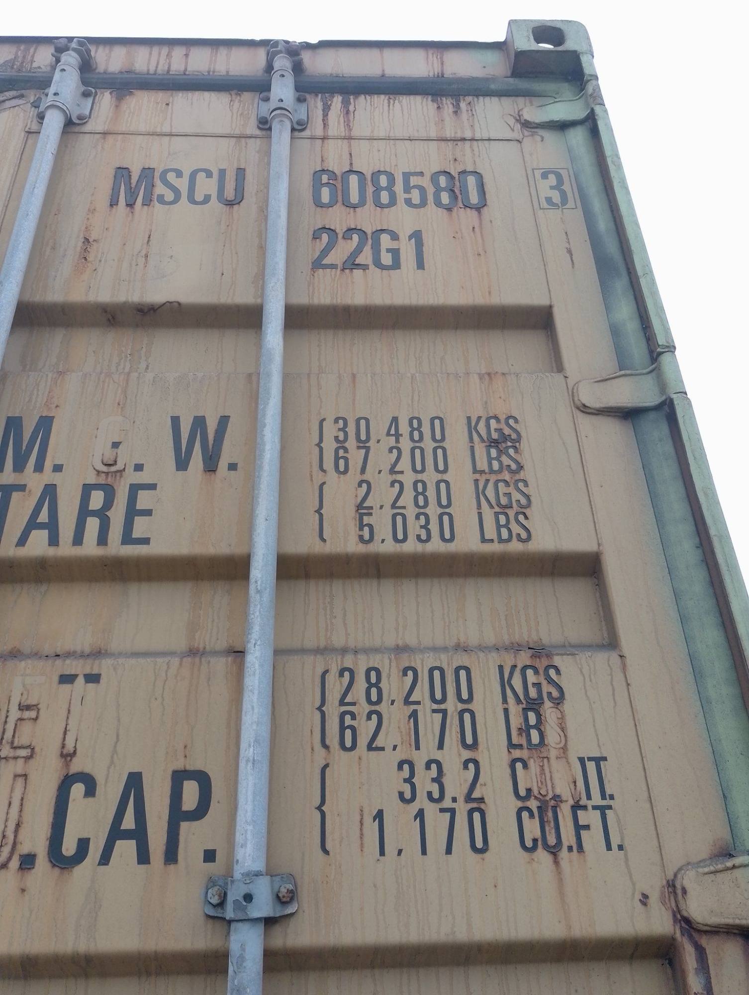 Морской контейнер MSCU6085803