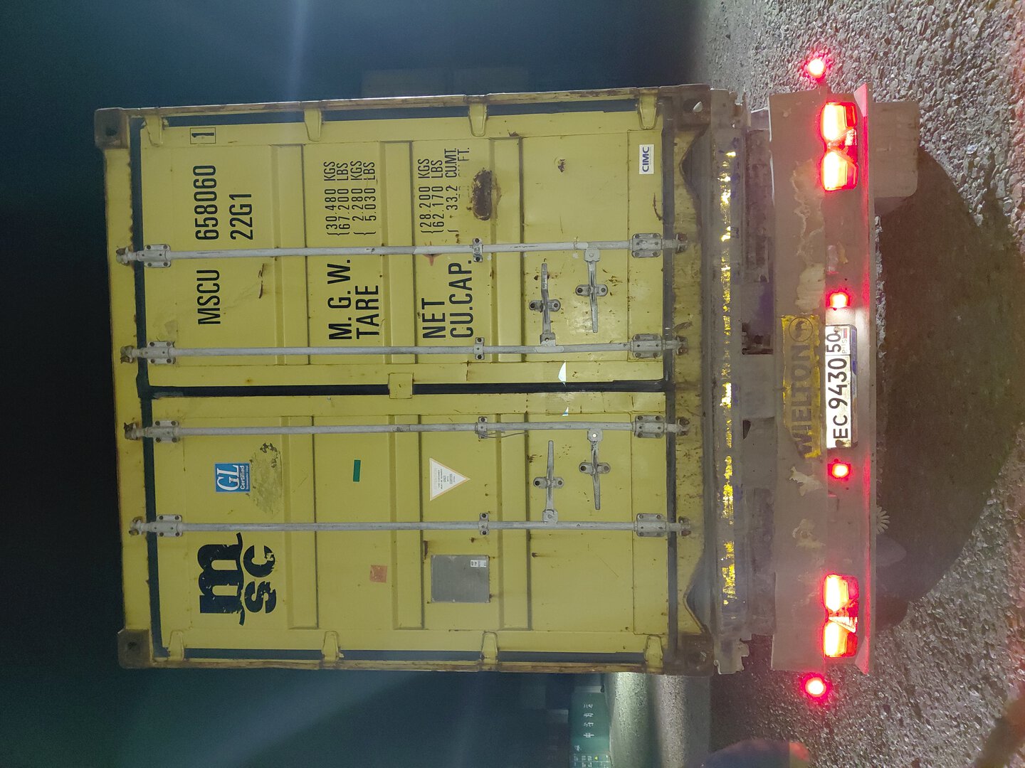 Морской контейнер MSCU6580601