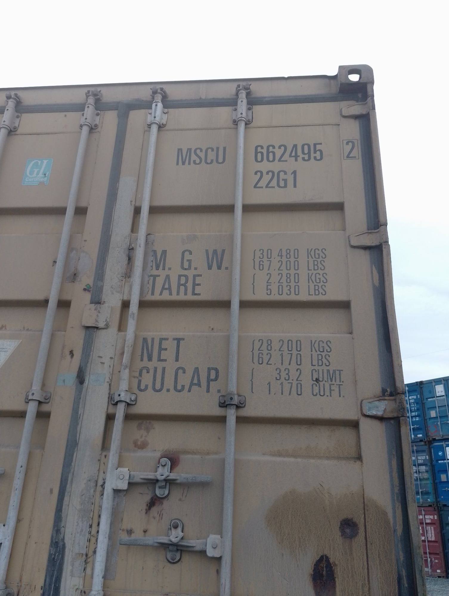 Морской контейнер MSCU6624952