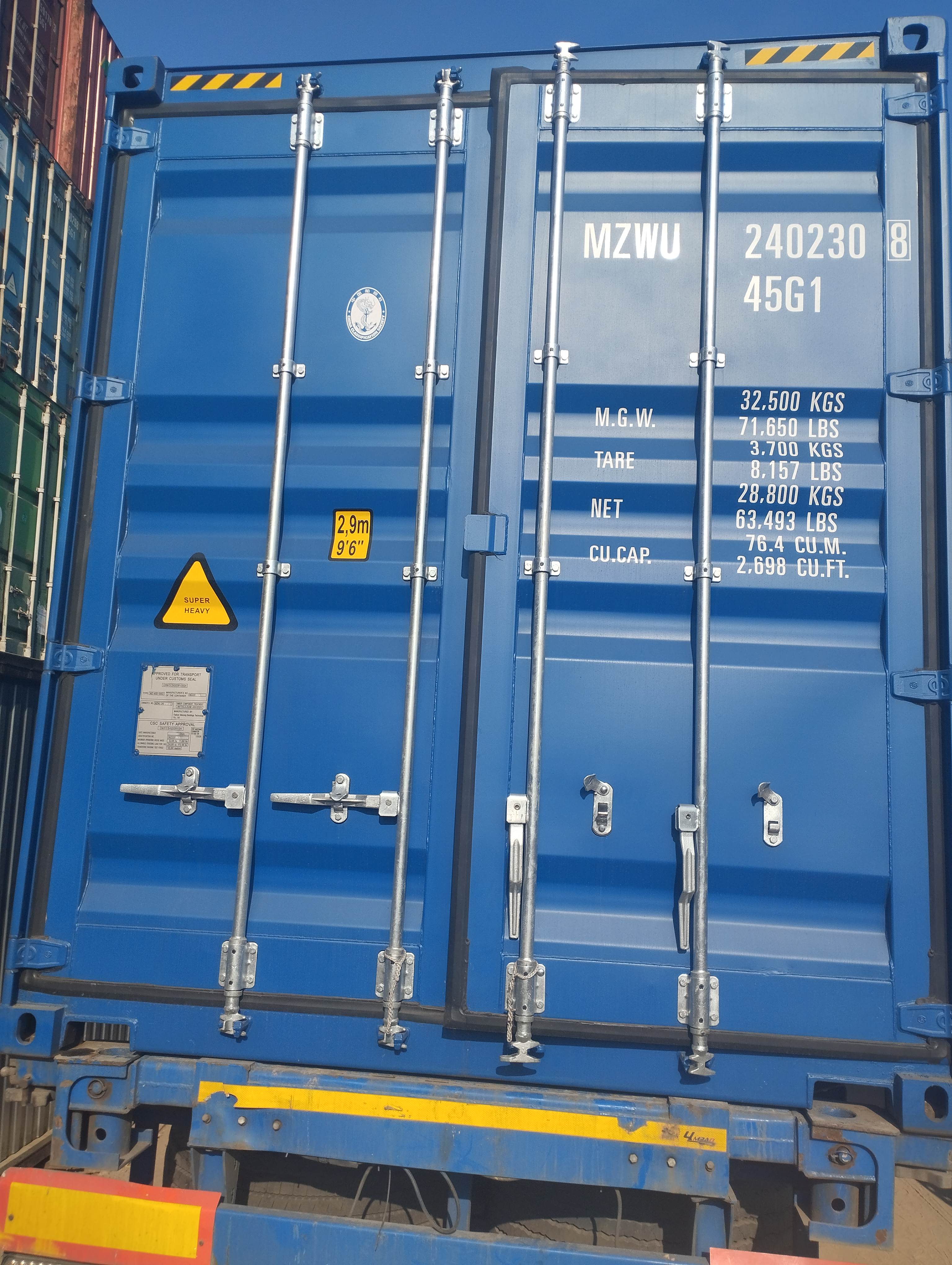 Морской контейнер MZWU2402308