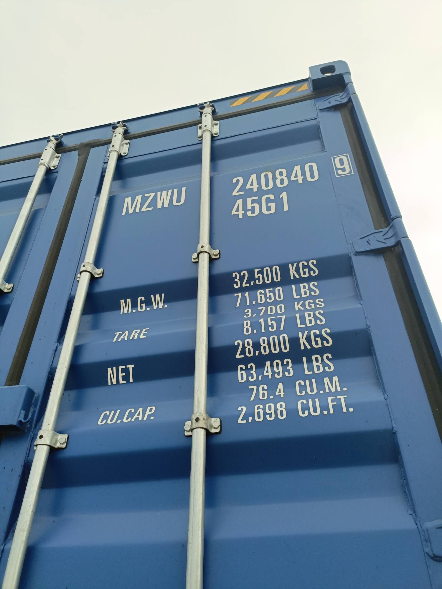Морской контейнер MZWU2408409