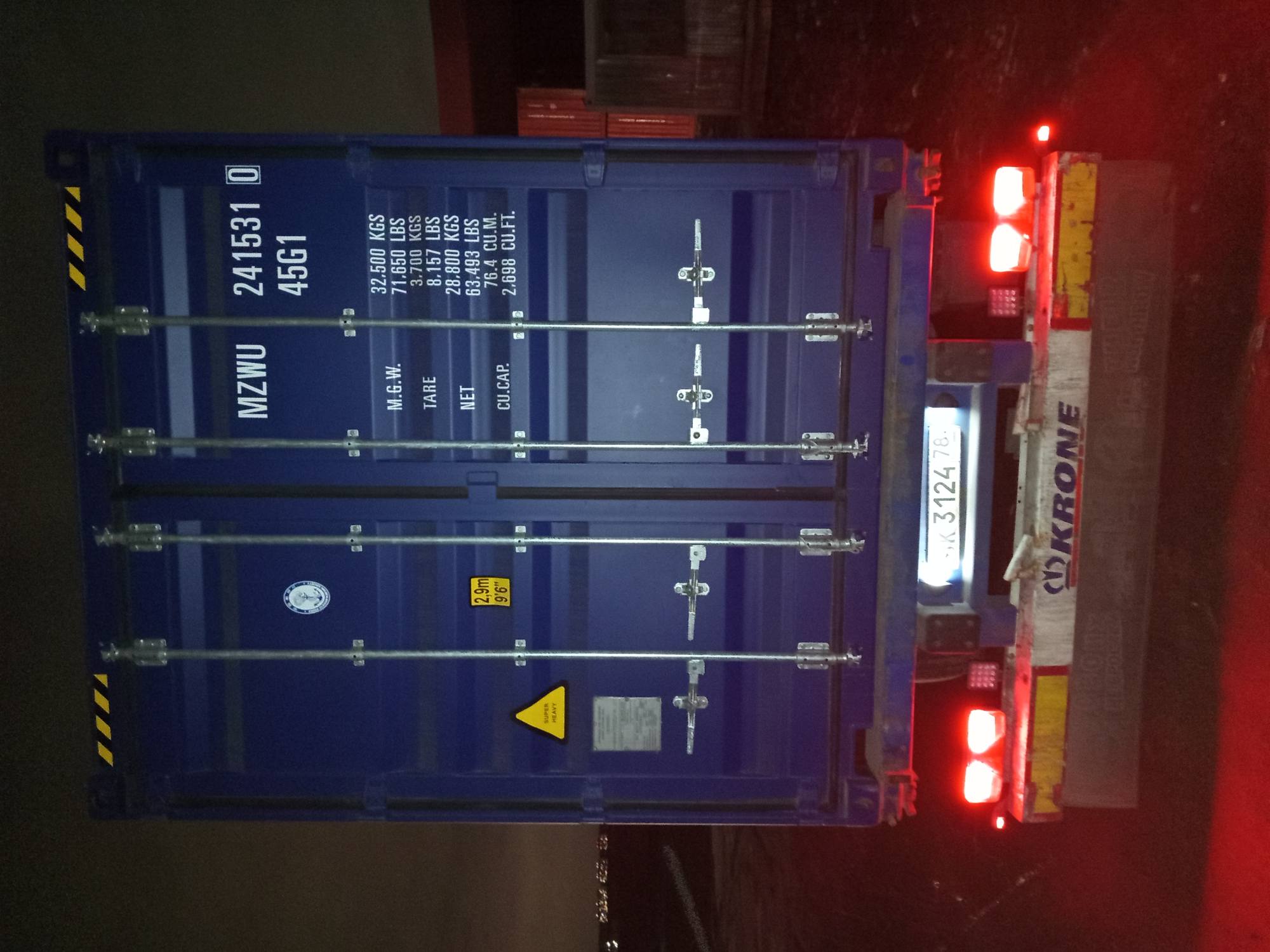 Морской контейнер MZWU2415310