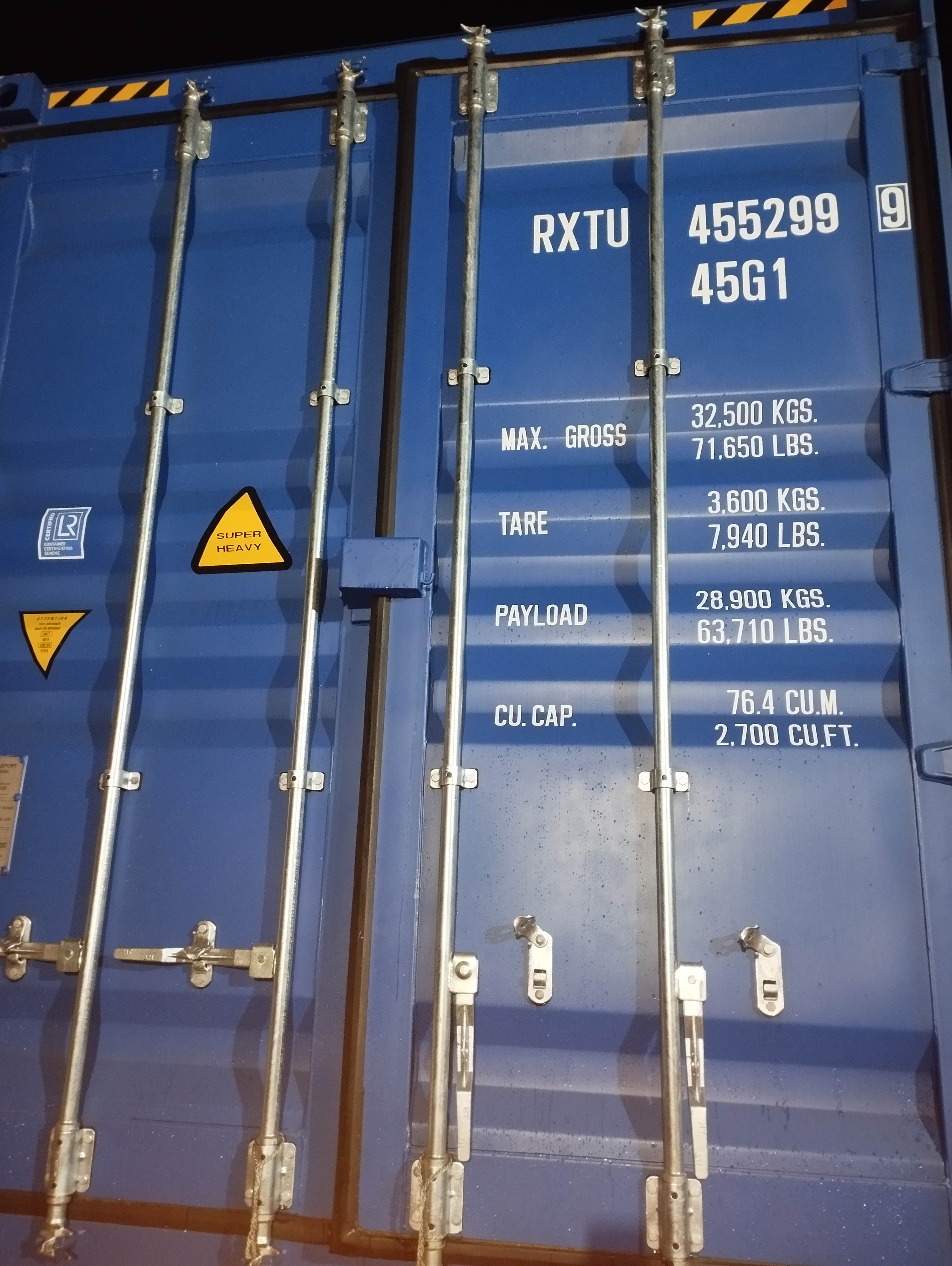 Морской контейнер RXTU4552999