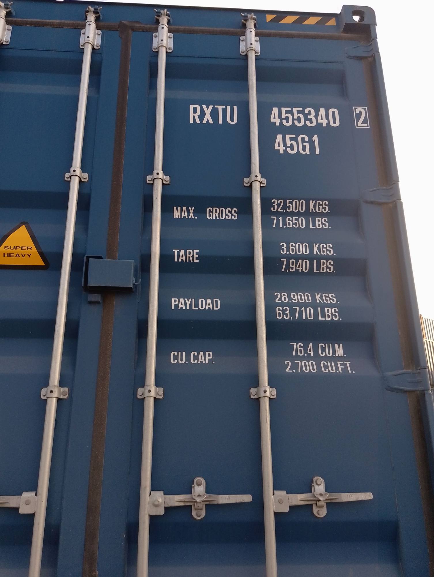 Морской контейнер RXTU4553402