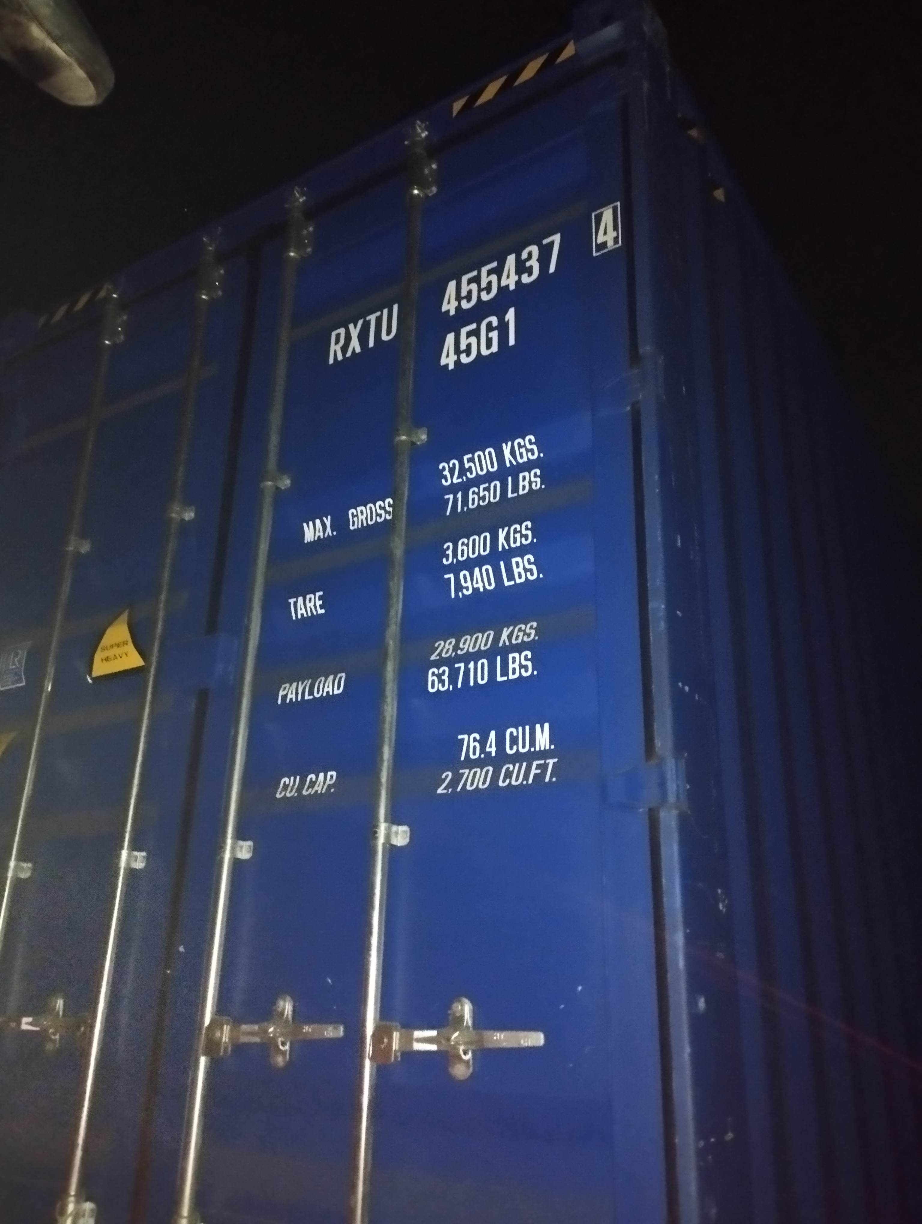 Морской контейнер RXTU4554374