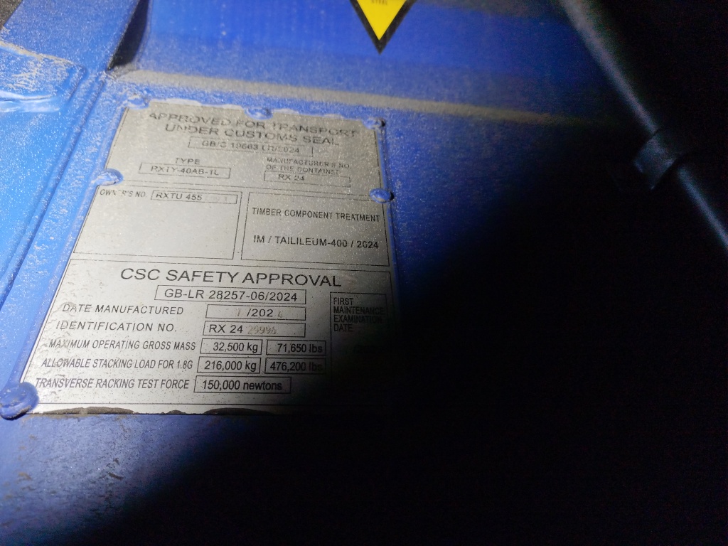 Морской контейнер RXTU4554991