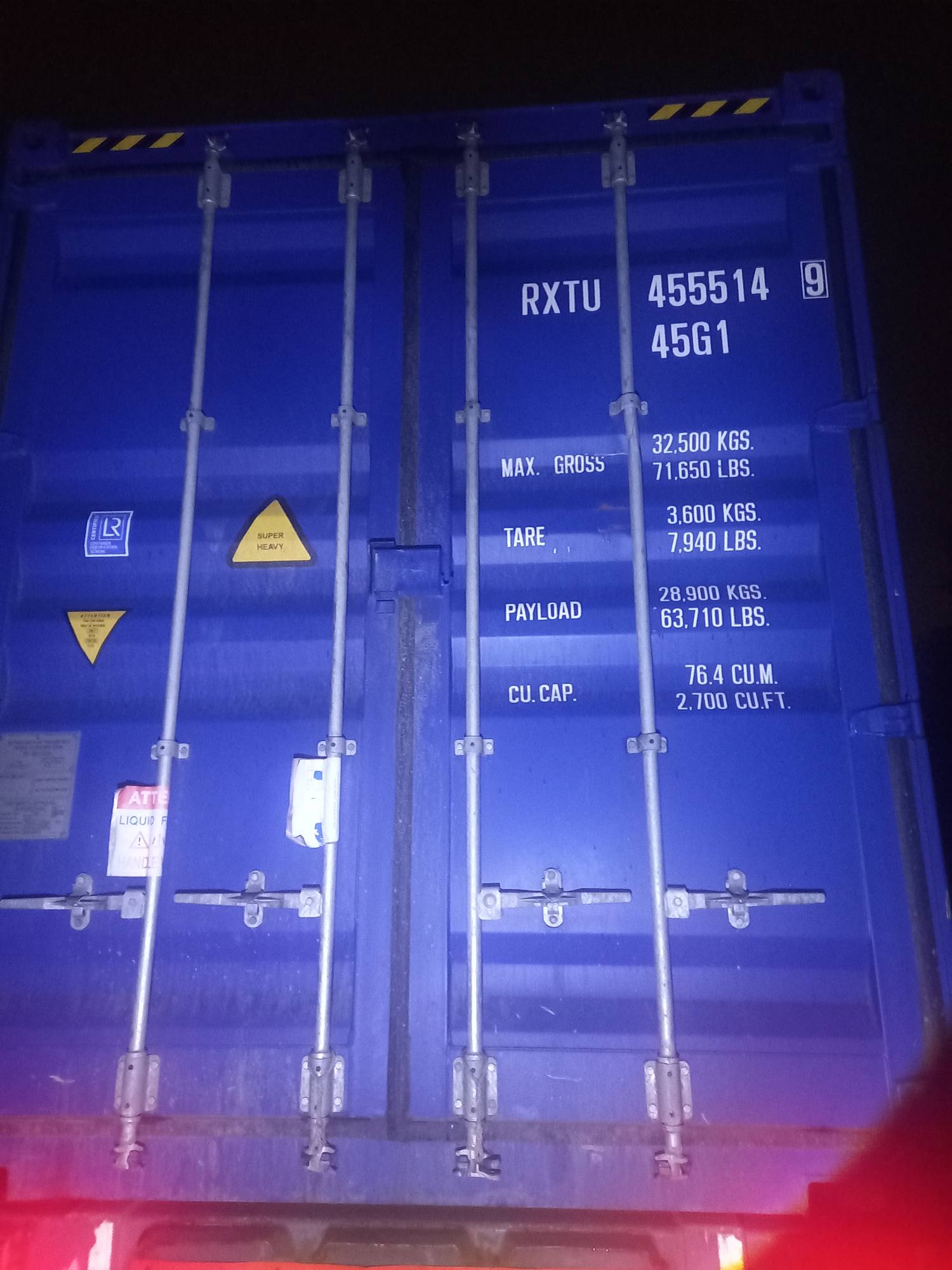 Морской контейнер RXTU4555149