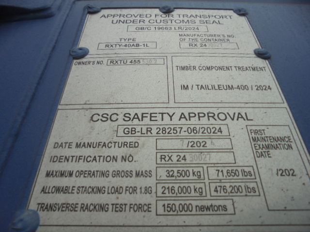 Морской контейнер RXTU4555302