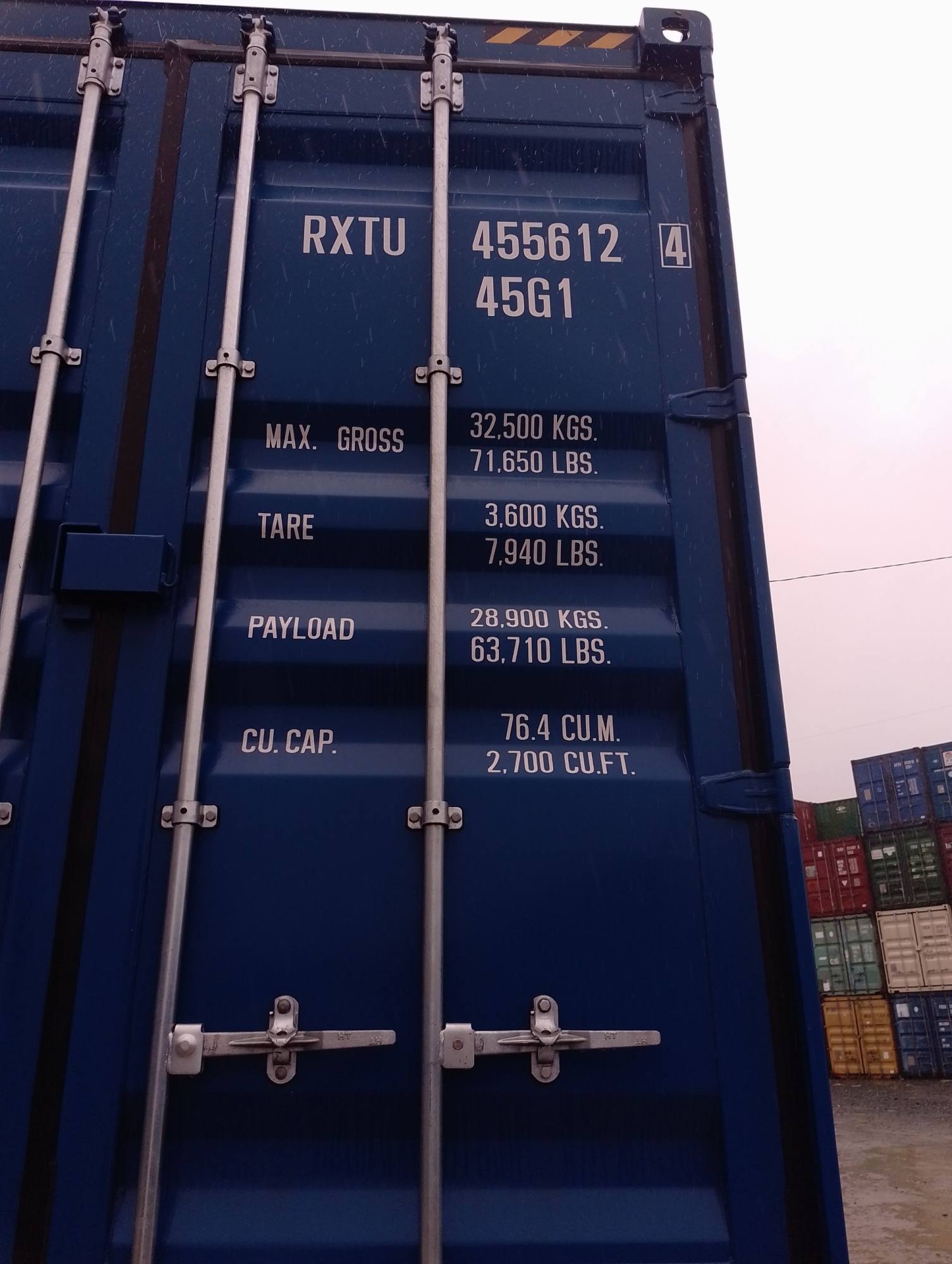 Морской контейнер RXTU4556124