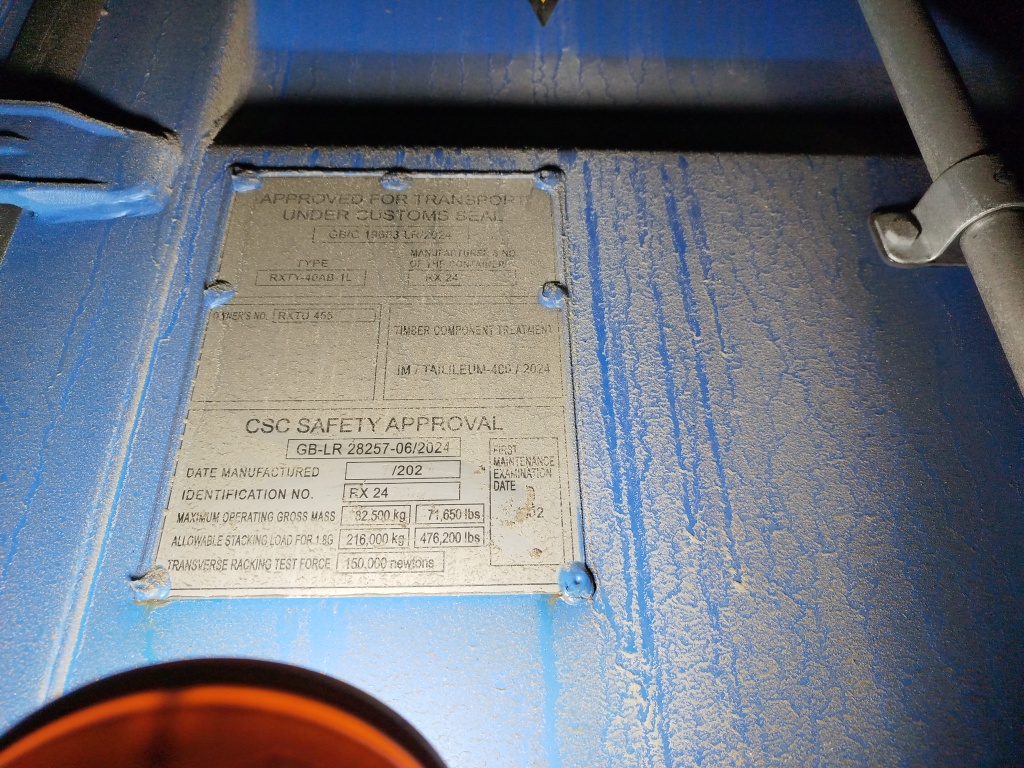 Морской контейнер RXTU4556211