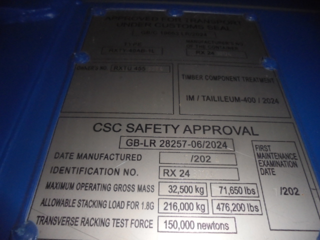 Морской контейнер RXTU4556274