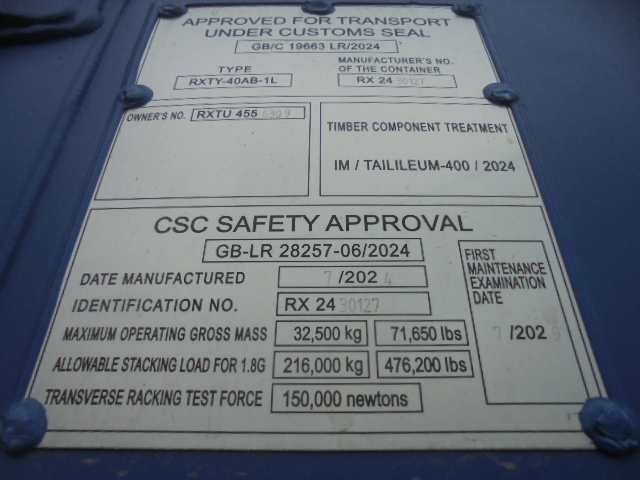 Морской контейнер RXTU4556309