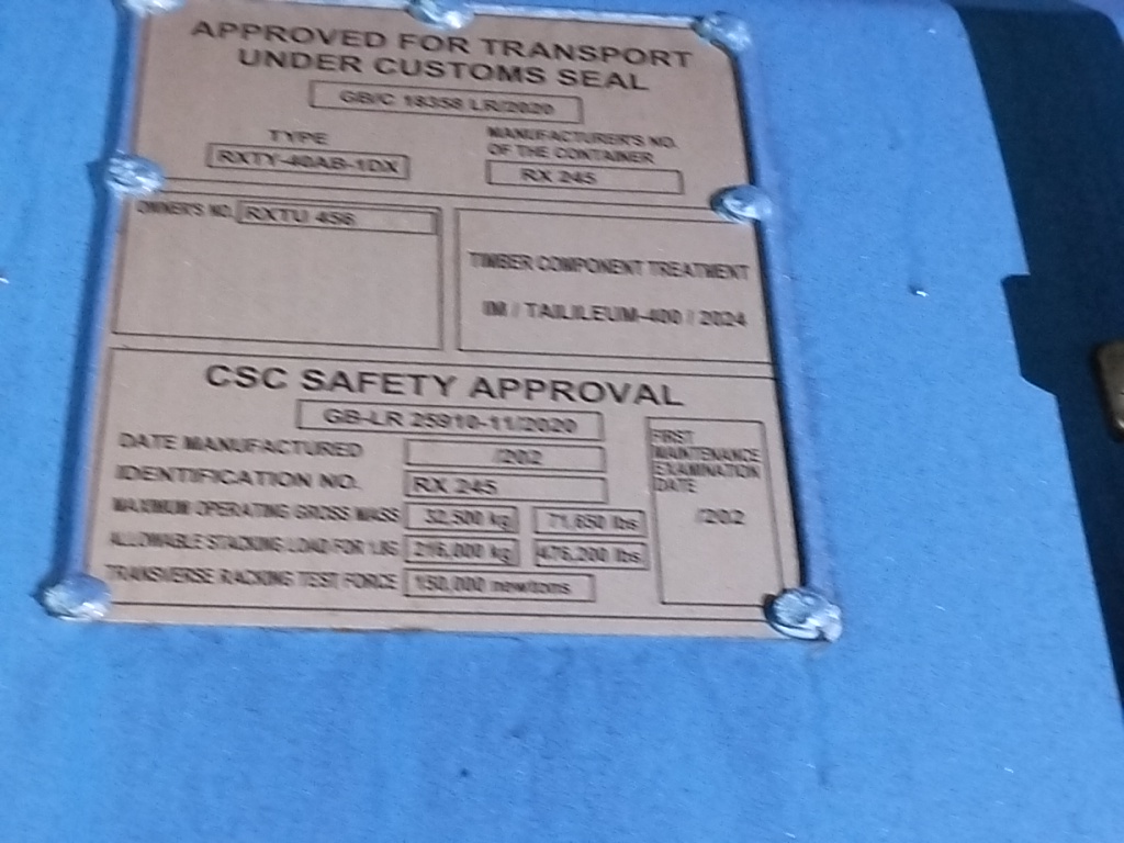 Морской контейнер RXTU4562106